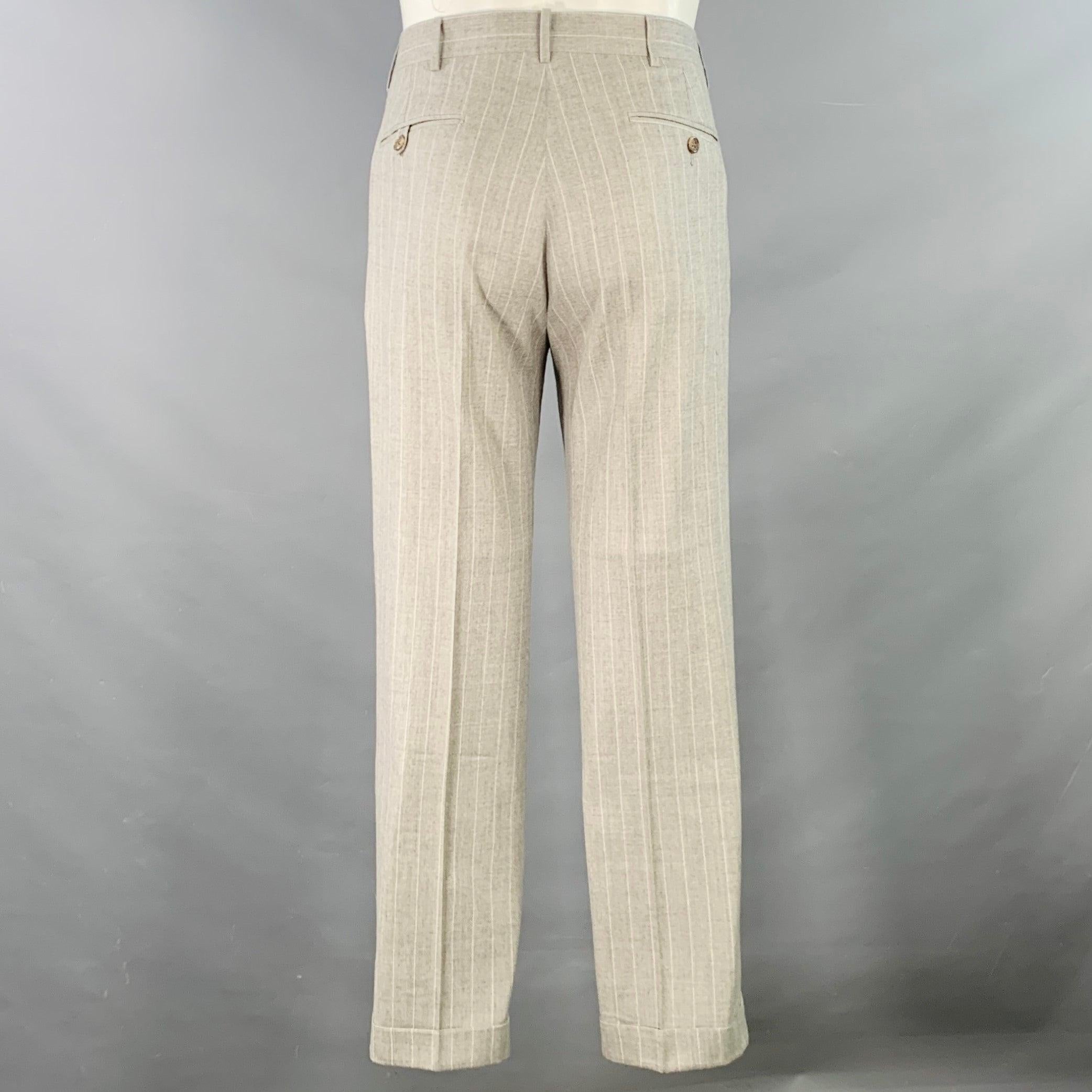 RALPH LAUREN Taille 38 Regular Costume en laine gris clair à revers échancré Pour hommes en vente