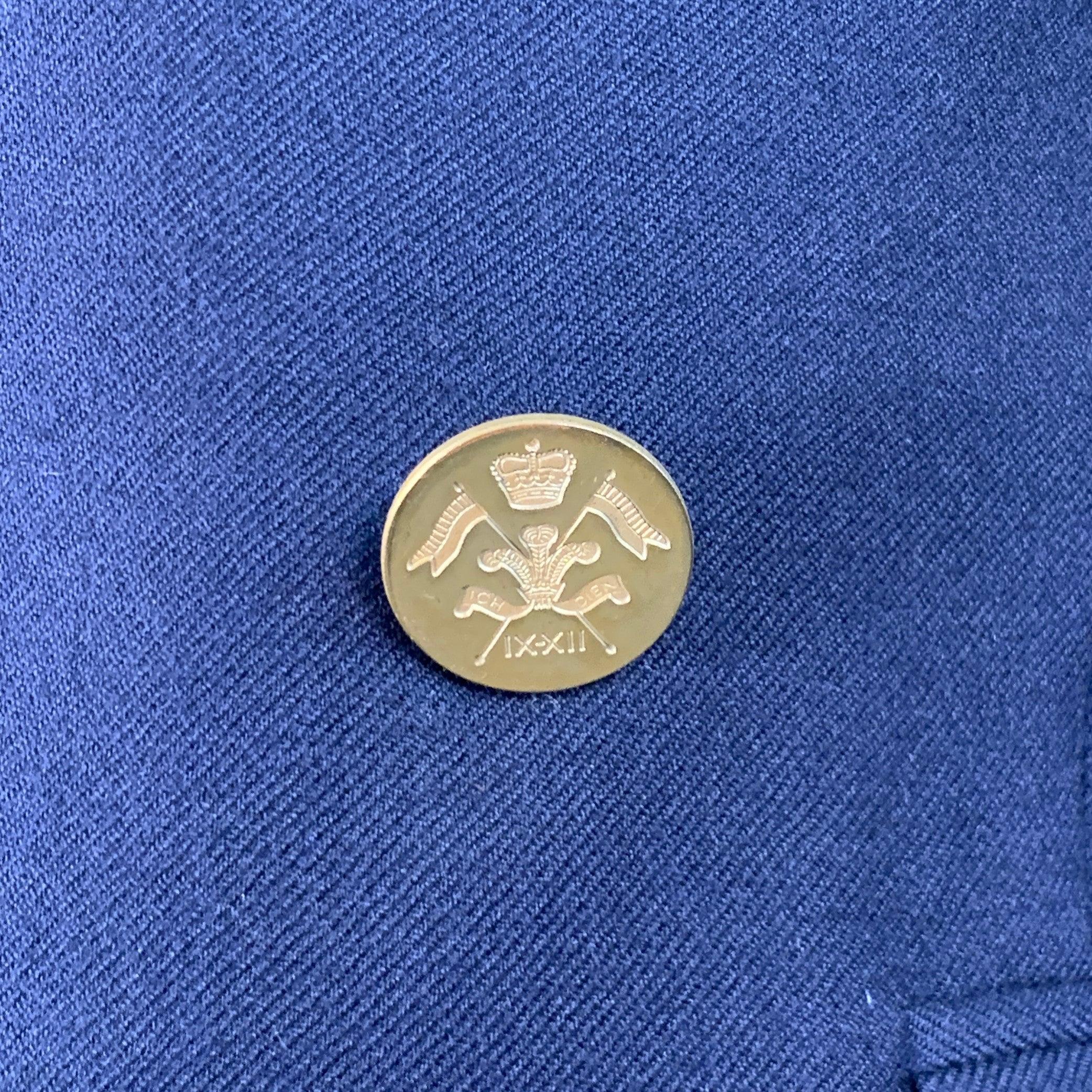 RALPH LAUREN Size 38 Regular Navy Cashmere Double Breasted Sport Coat In Good Condition For Sale In San Francisco, CA