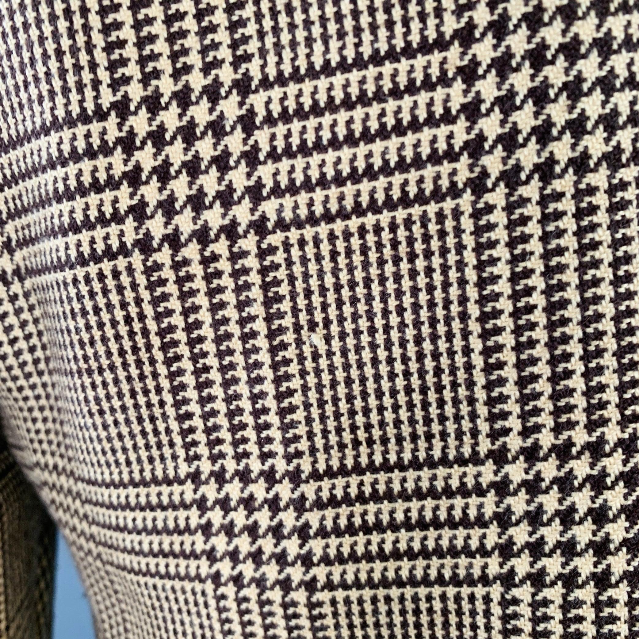 Ralph Lauren Taille 38 Regular Tan Brown Glenplaid Cotton Cashmere Sport Coat en vente 1