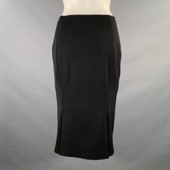 RALPH LAUREN Size 4 Black Wool Blend Classic Skirt