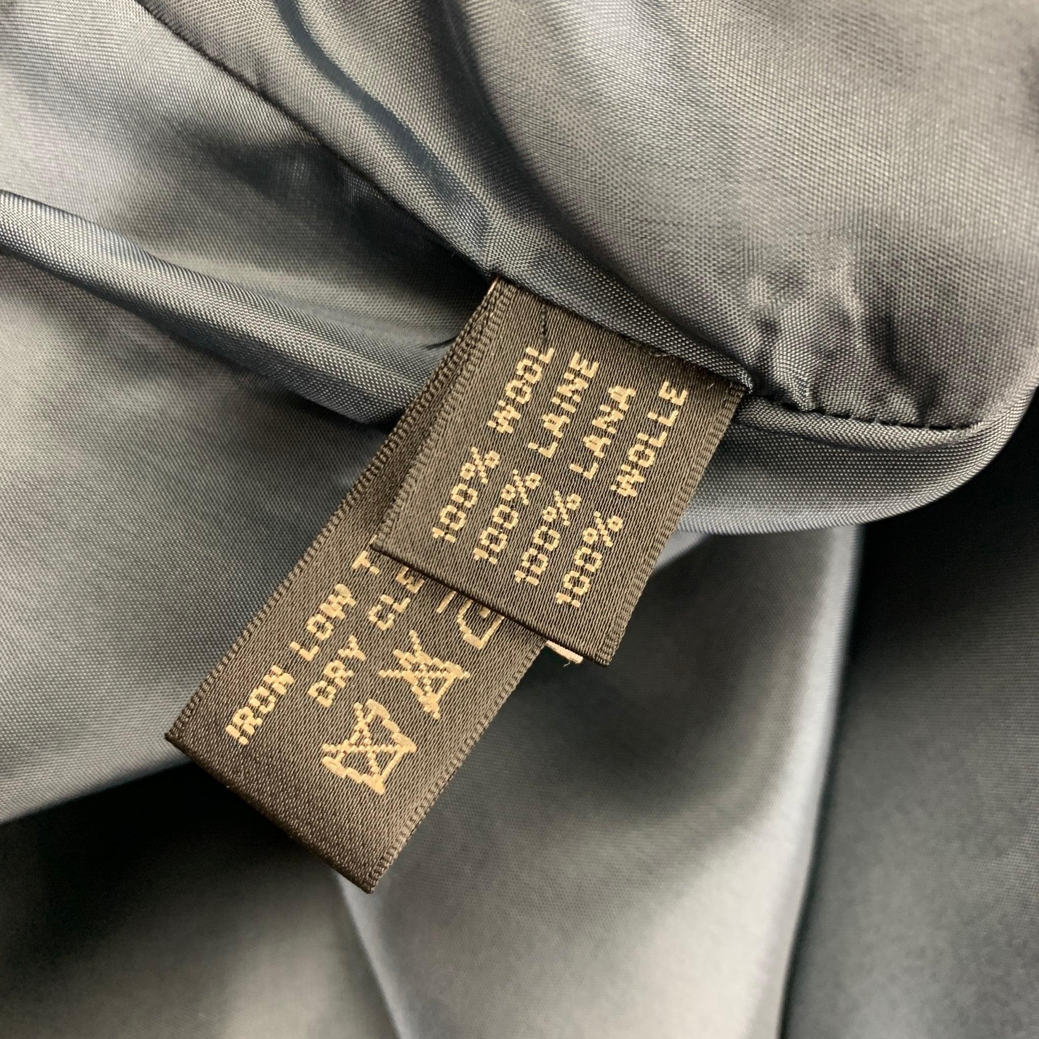 Donna Ralph Lauren Taglia 4 Gonna a matita sotto il ginocchio in lana blu e grigia con motivo Paisley in vendita