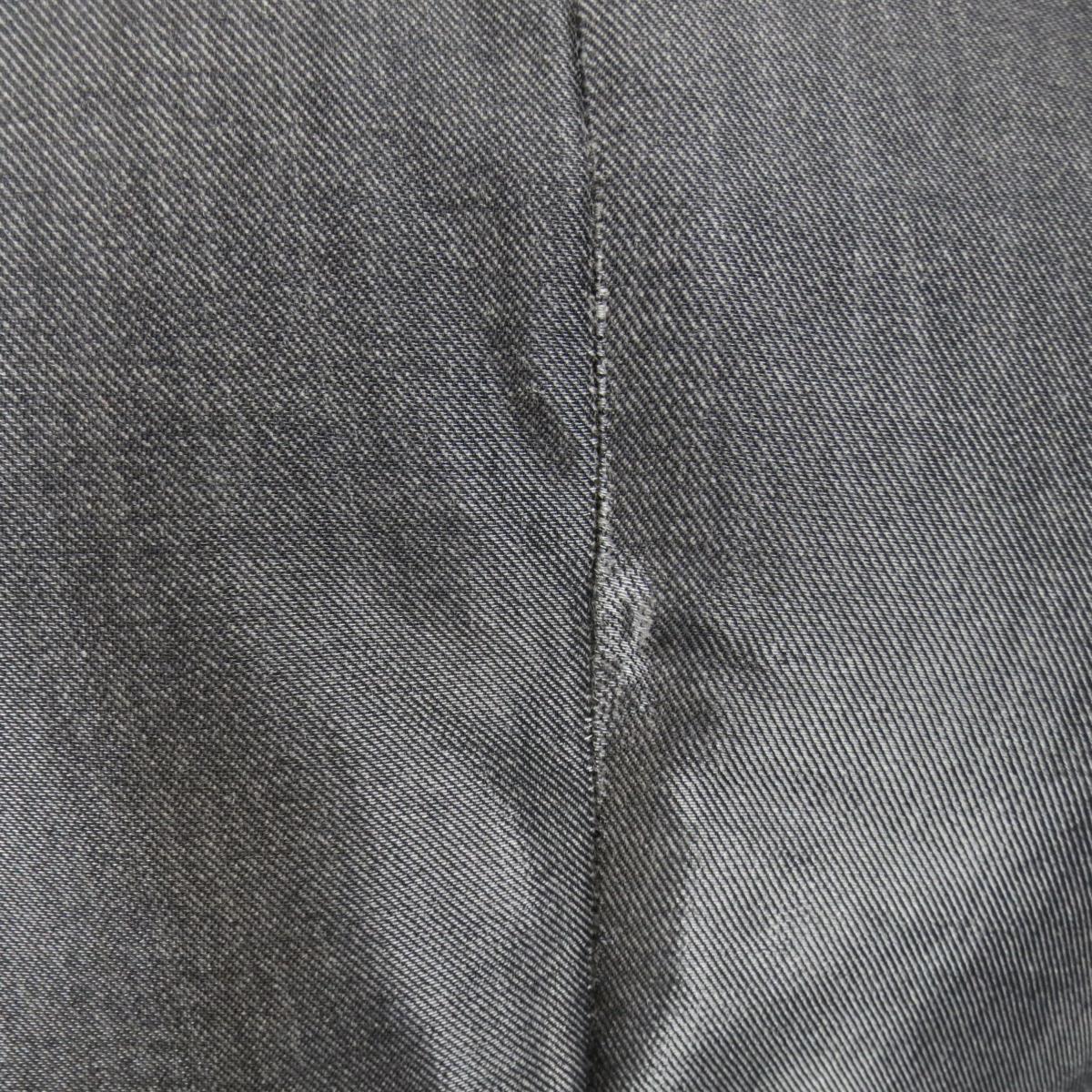 RALPH LAUREN Size 4 Metallic Grey Wool Blend Denim Pencil Skirt For Sale 1