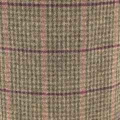 RALPH LAUREN Size 4 Olive & Purple Plaid Lambswool / Angora Pencil Skirt