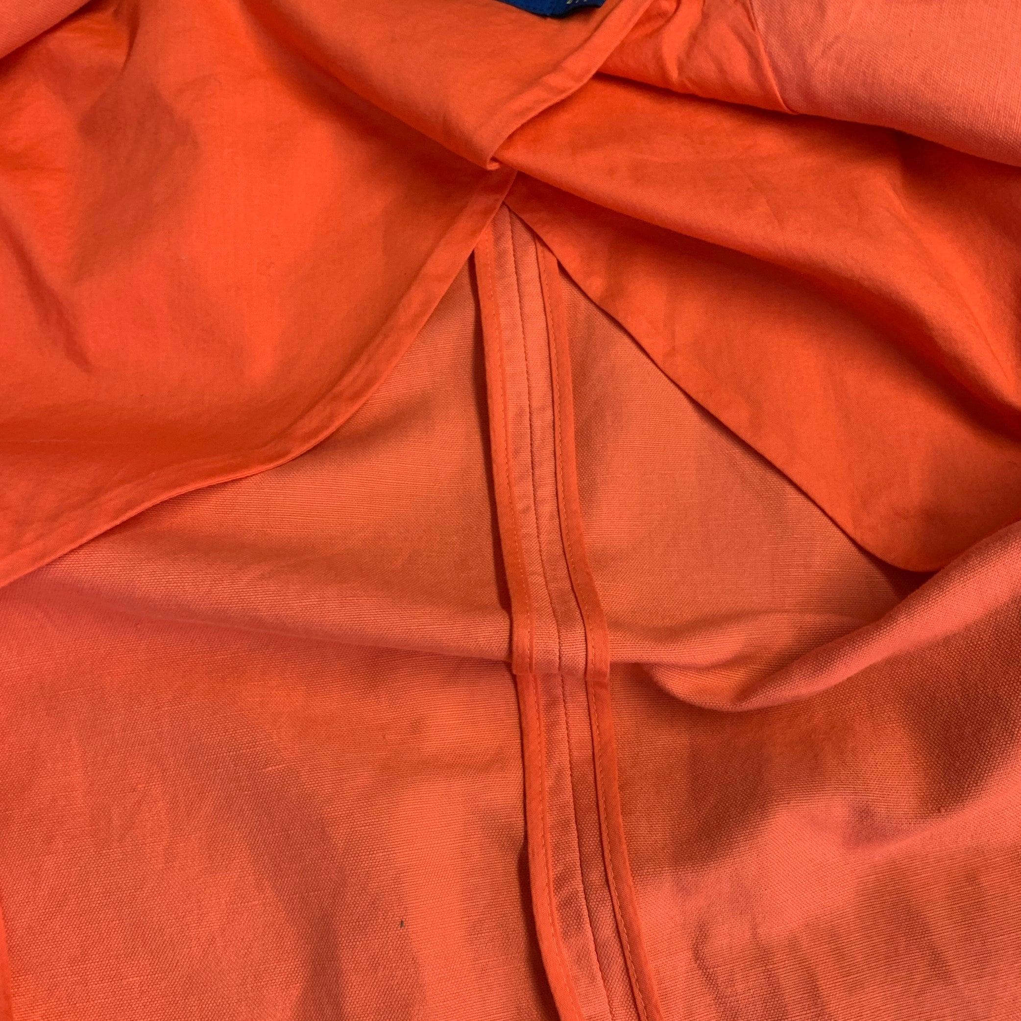 RALPH LAUREN Size 4 Orange Linen Cotton Notch Lapel Jacket Blazer en venta 4