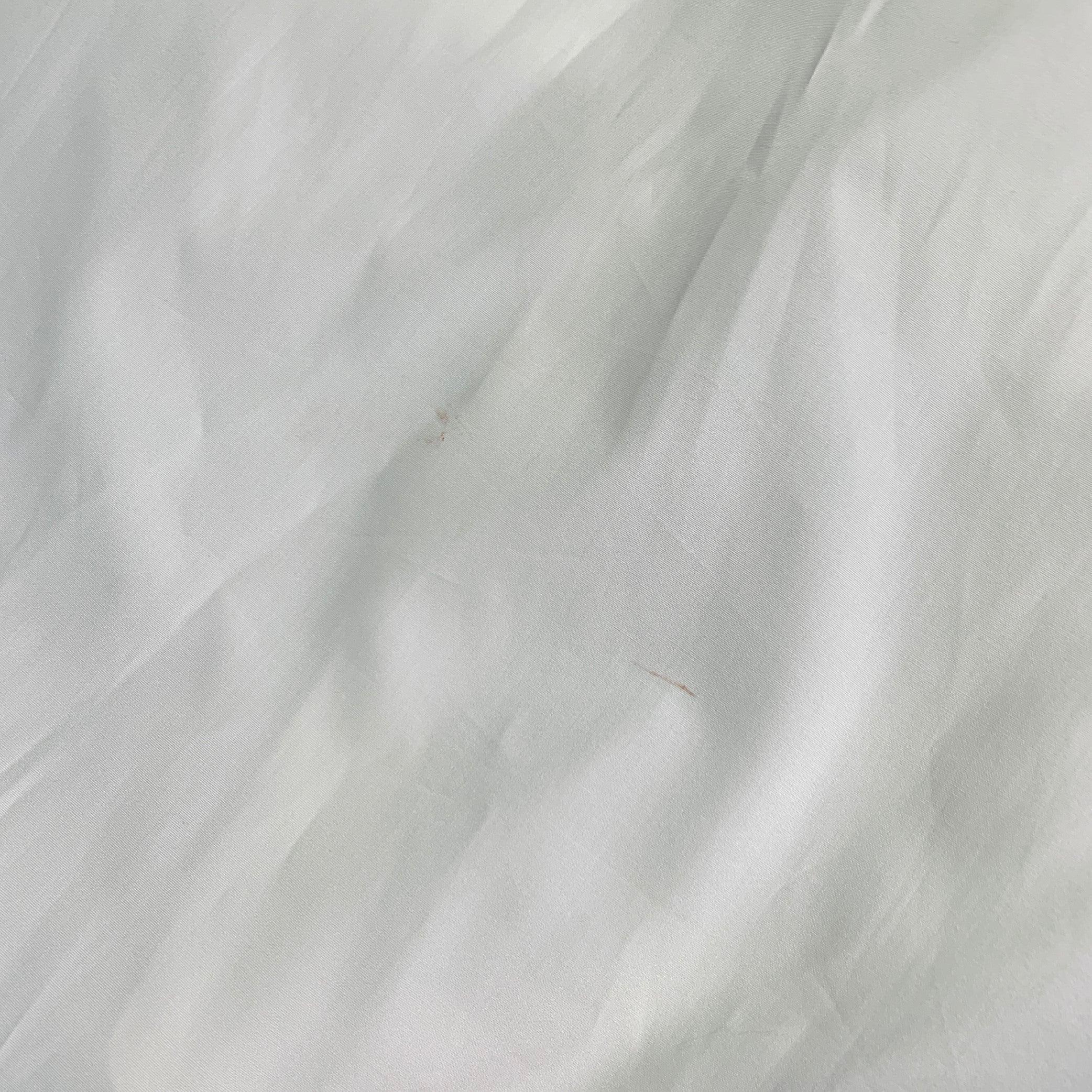 RALPH LAUREN Size 4 White Cotton Pleated Collarless Dress Top For Sale 2