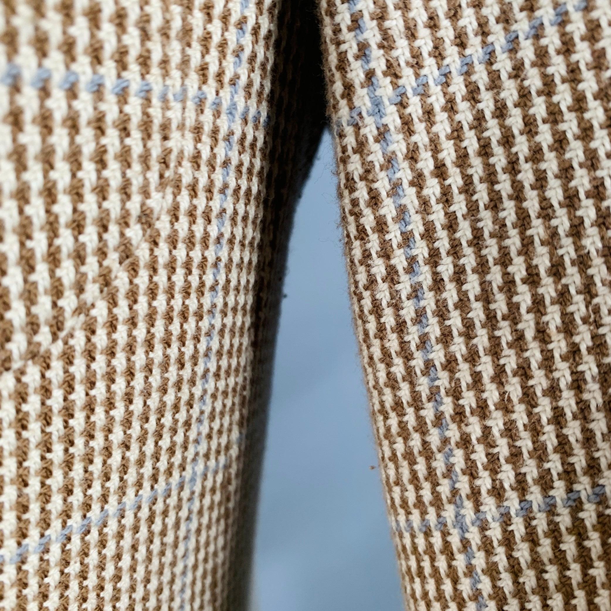 RALPH LAUREN Size 40 Brown Beige Plaid Cotton Notch Lapel Sport Coat For Sale 3