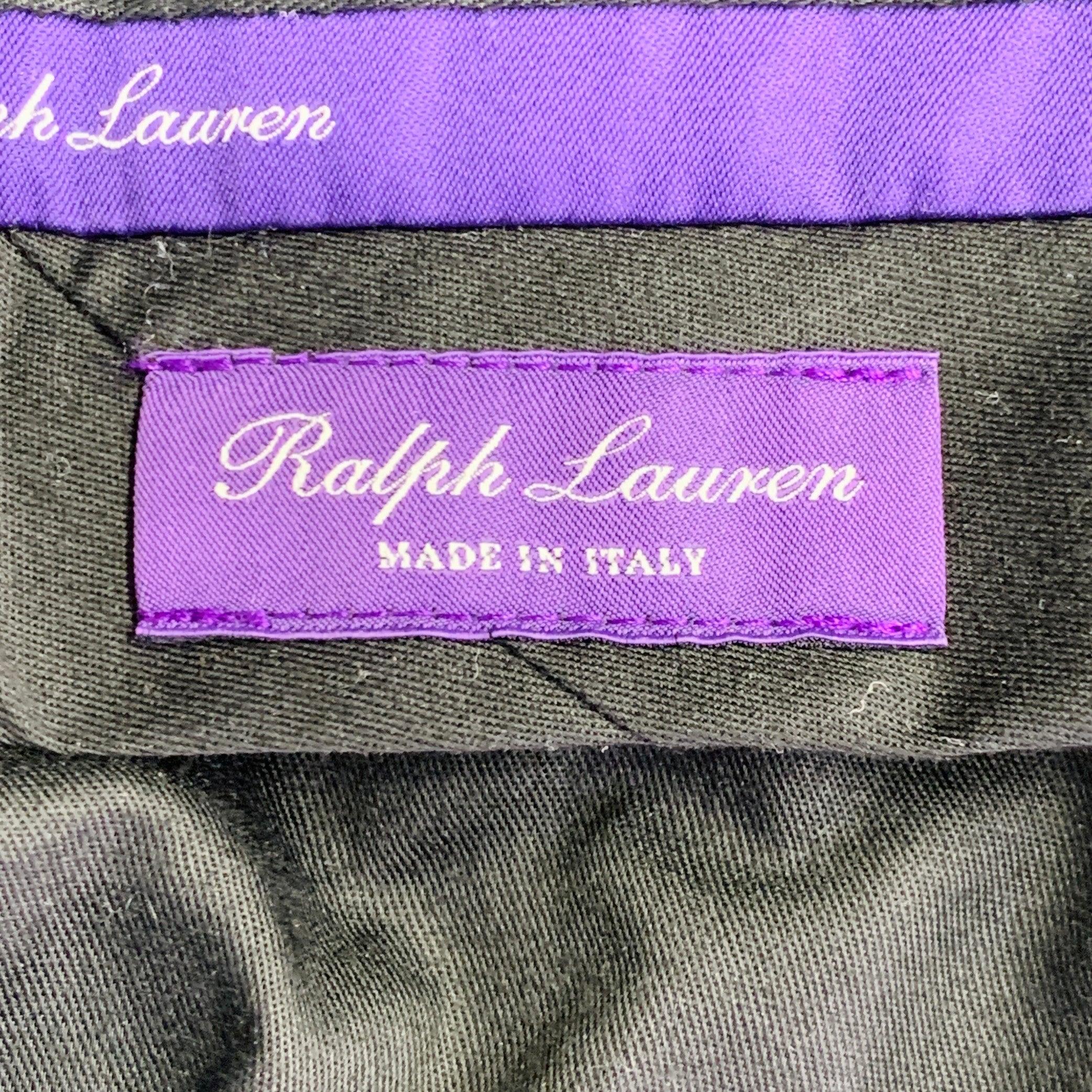 RALPH LAUREN Size 42 Long Black Wool Peak Lapel Single Button Tuxedo For Sale 6
