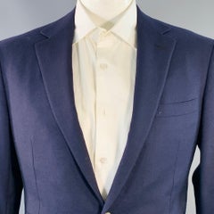RALPH LAUREN Size 42 Navy Cashmere Twill Notch Lapel Sport Coat