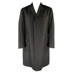 RALPH LAUREN Size 44 Black Wool Notch Lapel Coat