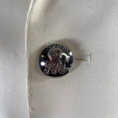 RALPH LAUREN Talla 46 Chaquetón blanco de algodón con solapa de muesca
