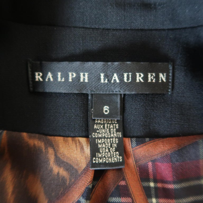 RALPH LAUREN Size 6 Black Equestrian Sport Coat Jacket at 1stDibs ...
