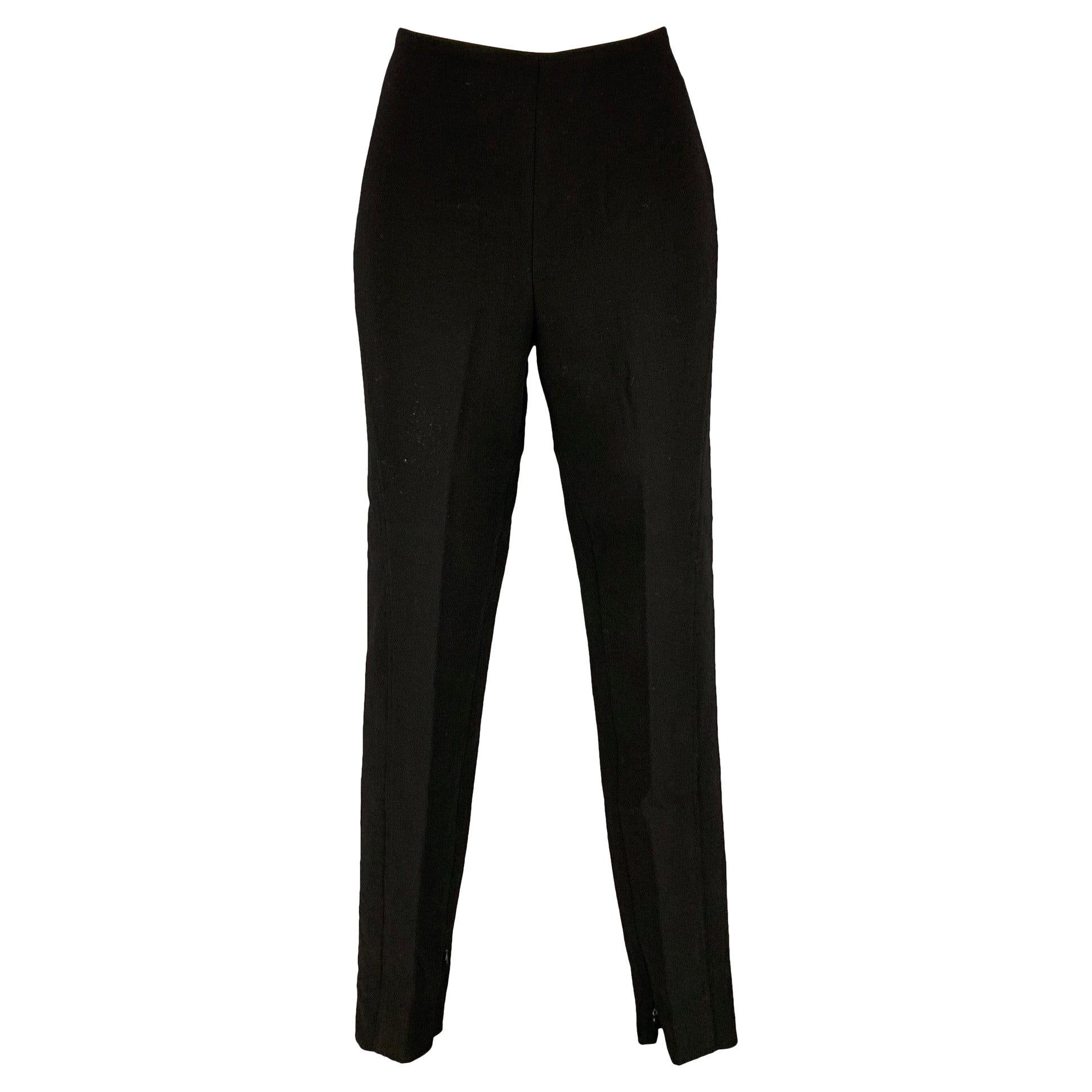 RALPH LAUREN - Pantaloni aderenti in lana nera taglia 6