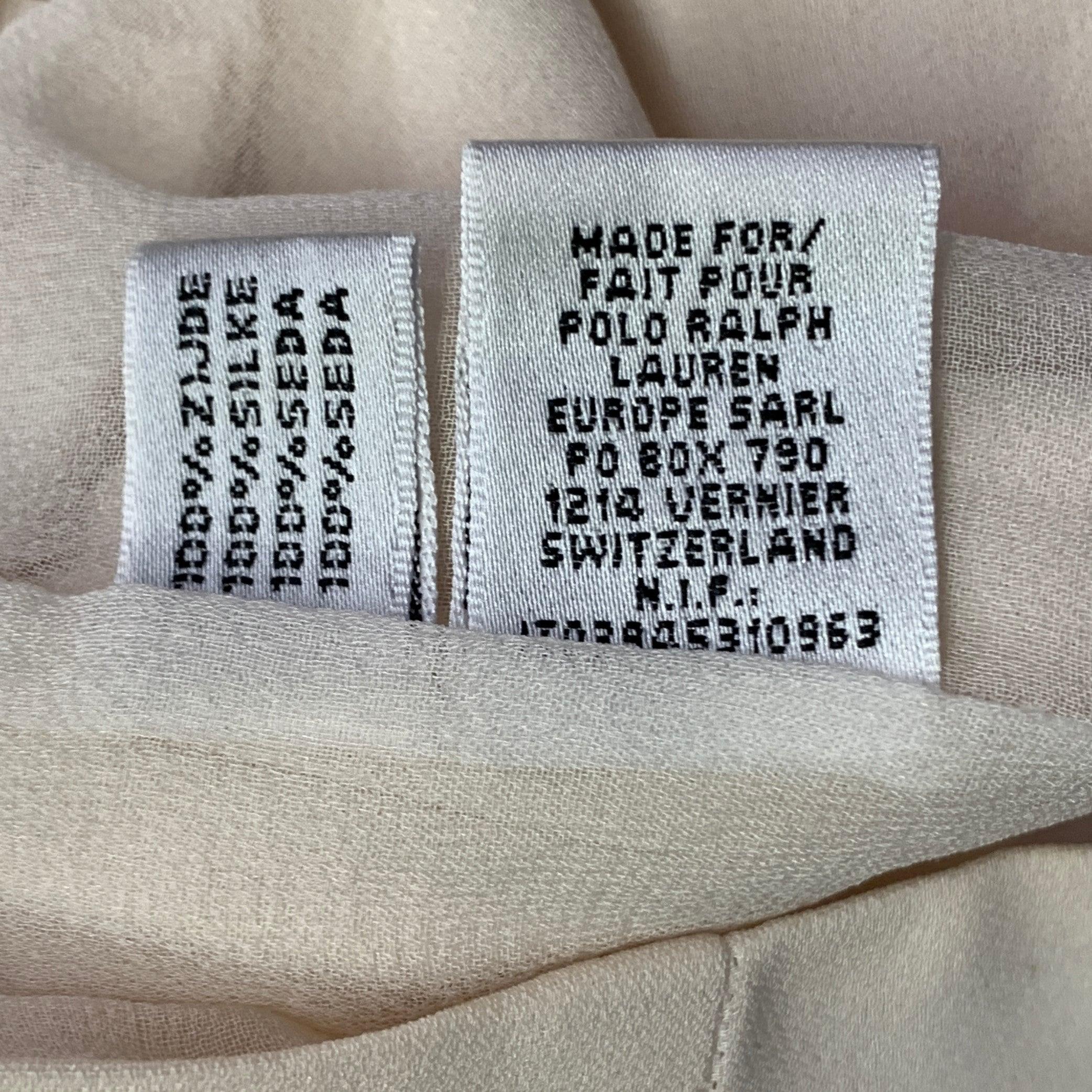 RALPH LAUREN Size 6 Cream Silk Wide Leg Dress Pants For Sale 6