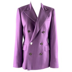 RALPH LAUREN Größe 6 lila Lavendel Wolle Mischung Jacke