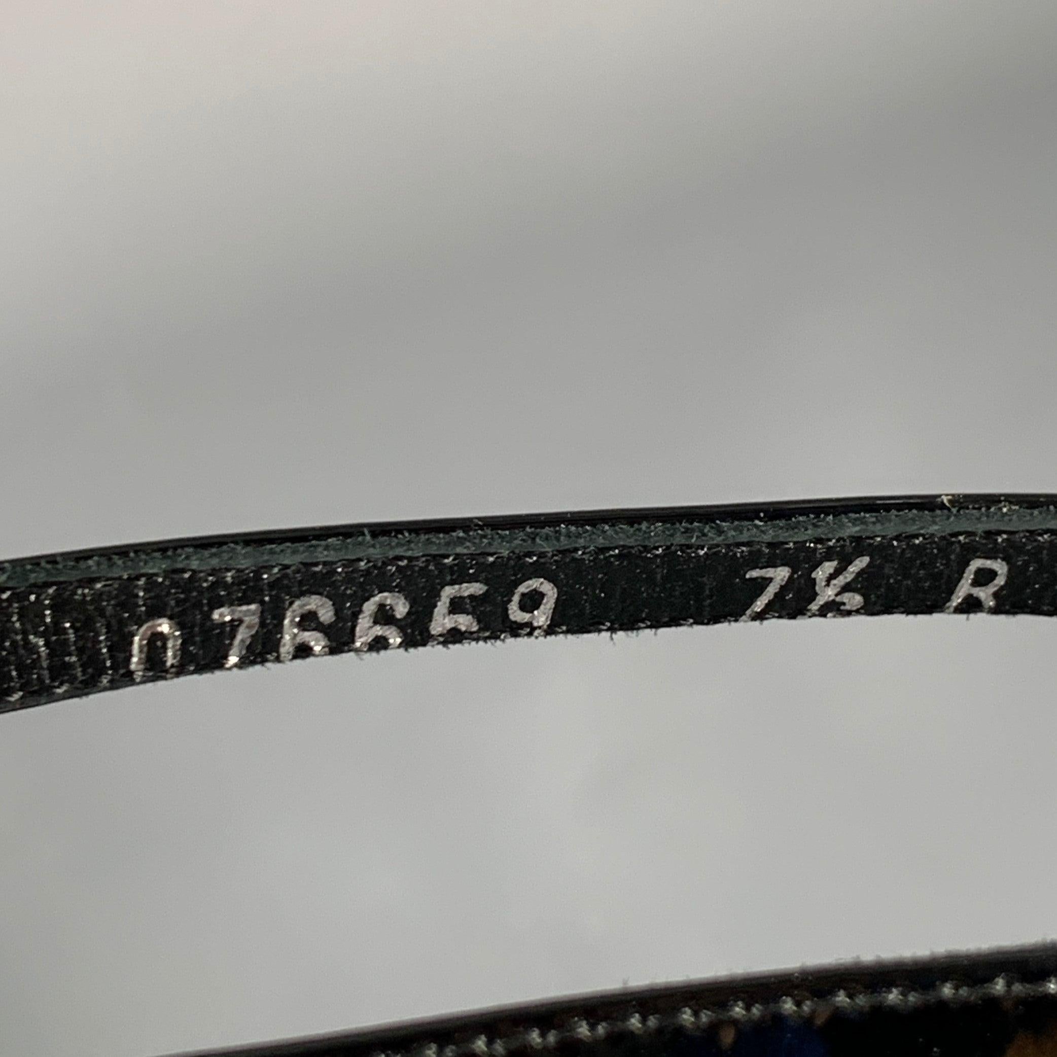 RALPH LAUREN Sandalias de tiras de charol negro talla 7.5 en venta 3