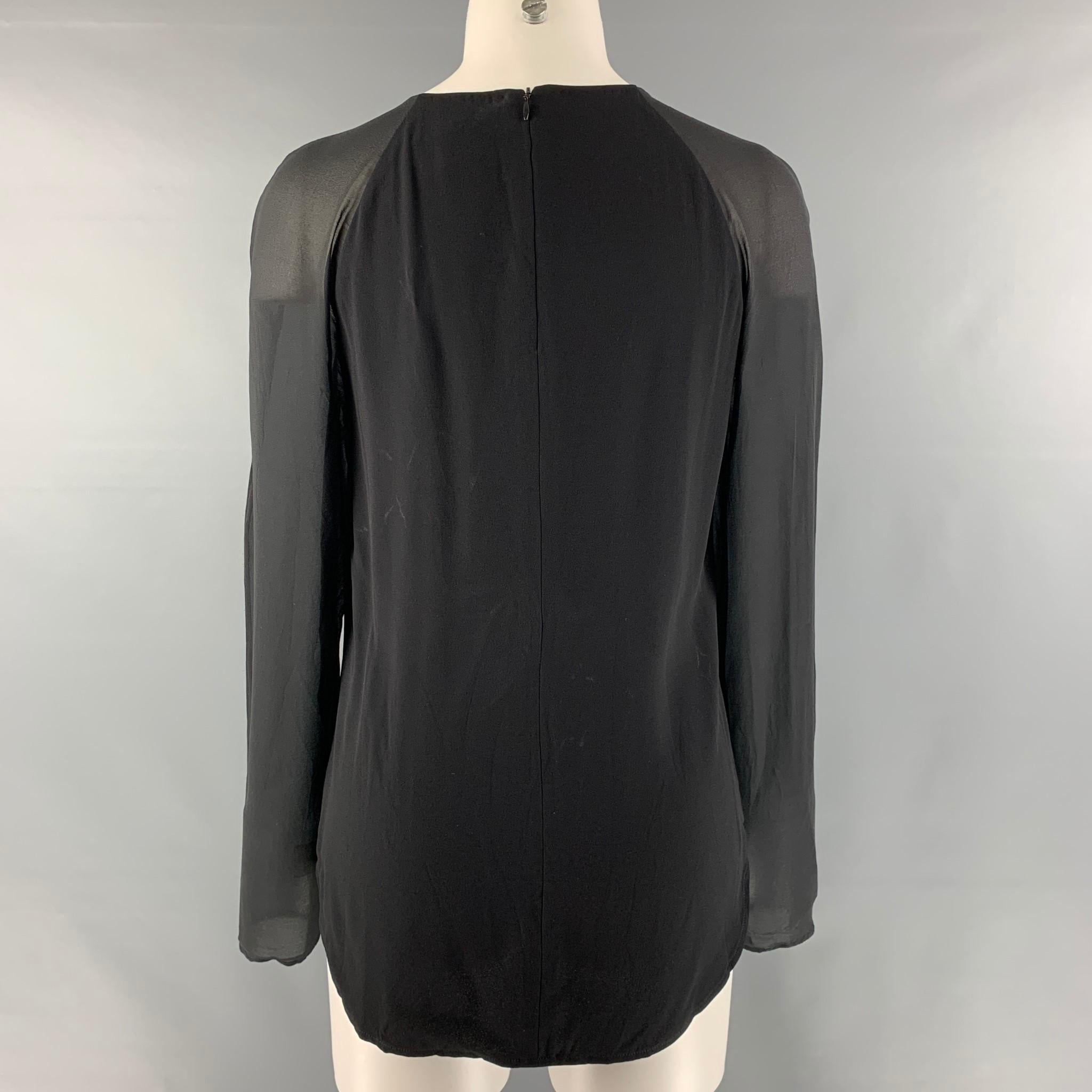 black viscose blouse