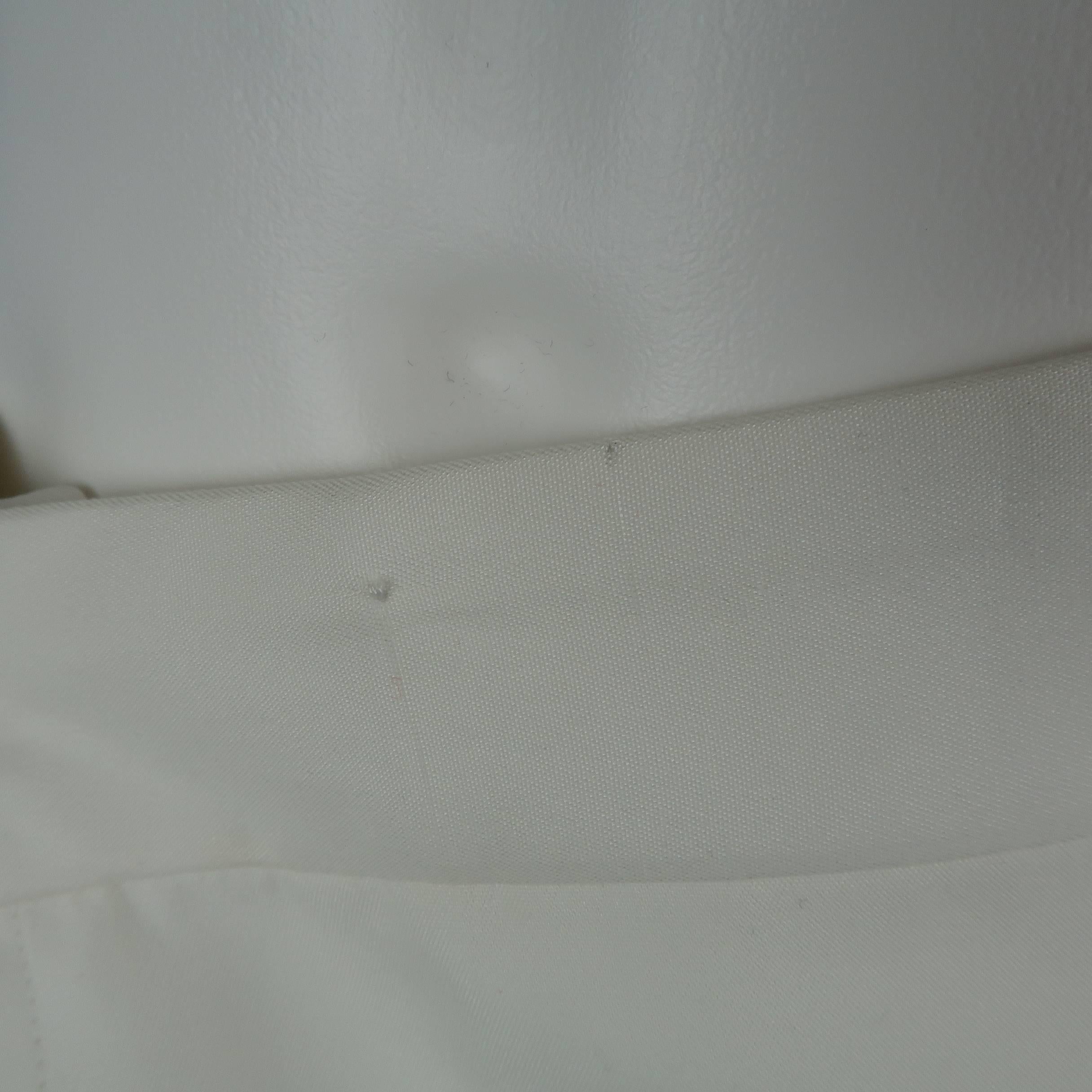 RALPH LAUREN Size 8 Off White Cotton / Silk Flaired Leg Dress Pants 1