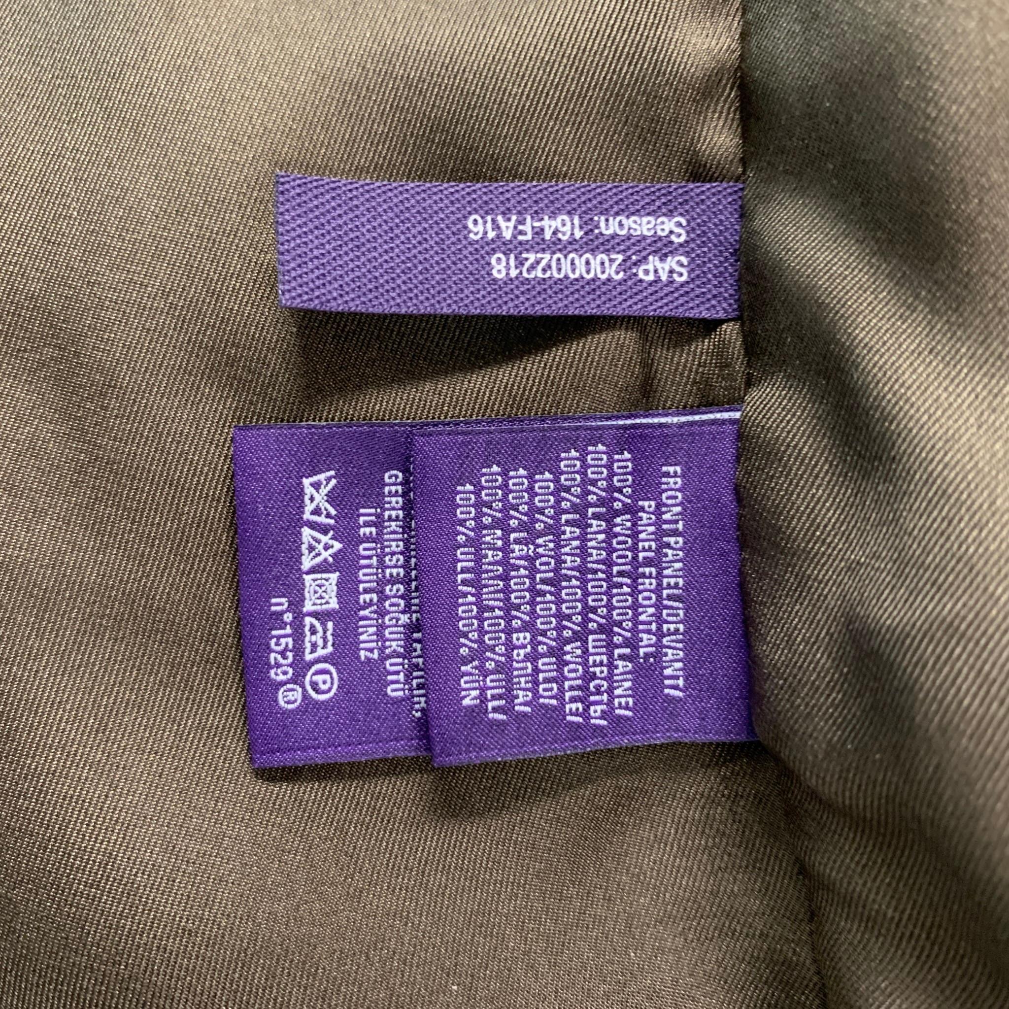 Women's RALPH LAUREN Size 8 Olive & Taupe Wool Vest