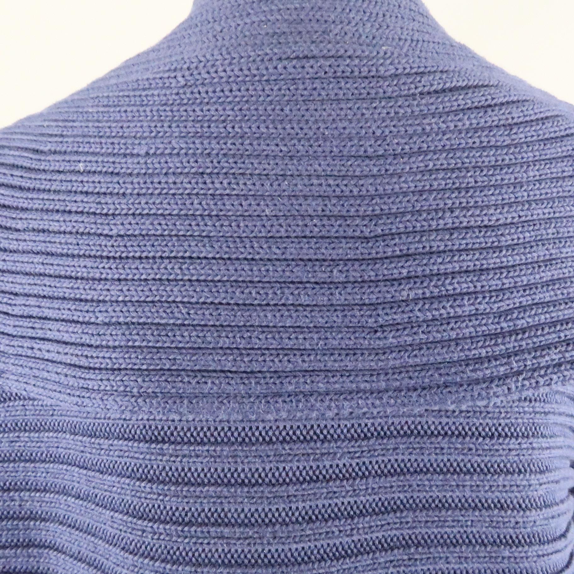Women's RALPH LAUREN Size L Blue Mercerized Cotton Shawl Collar Cardigan