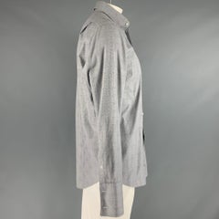 RALPH LAUREN Size L Grey Plaid Cotton French Cuff Long Sleeve Shirt