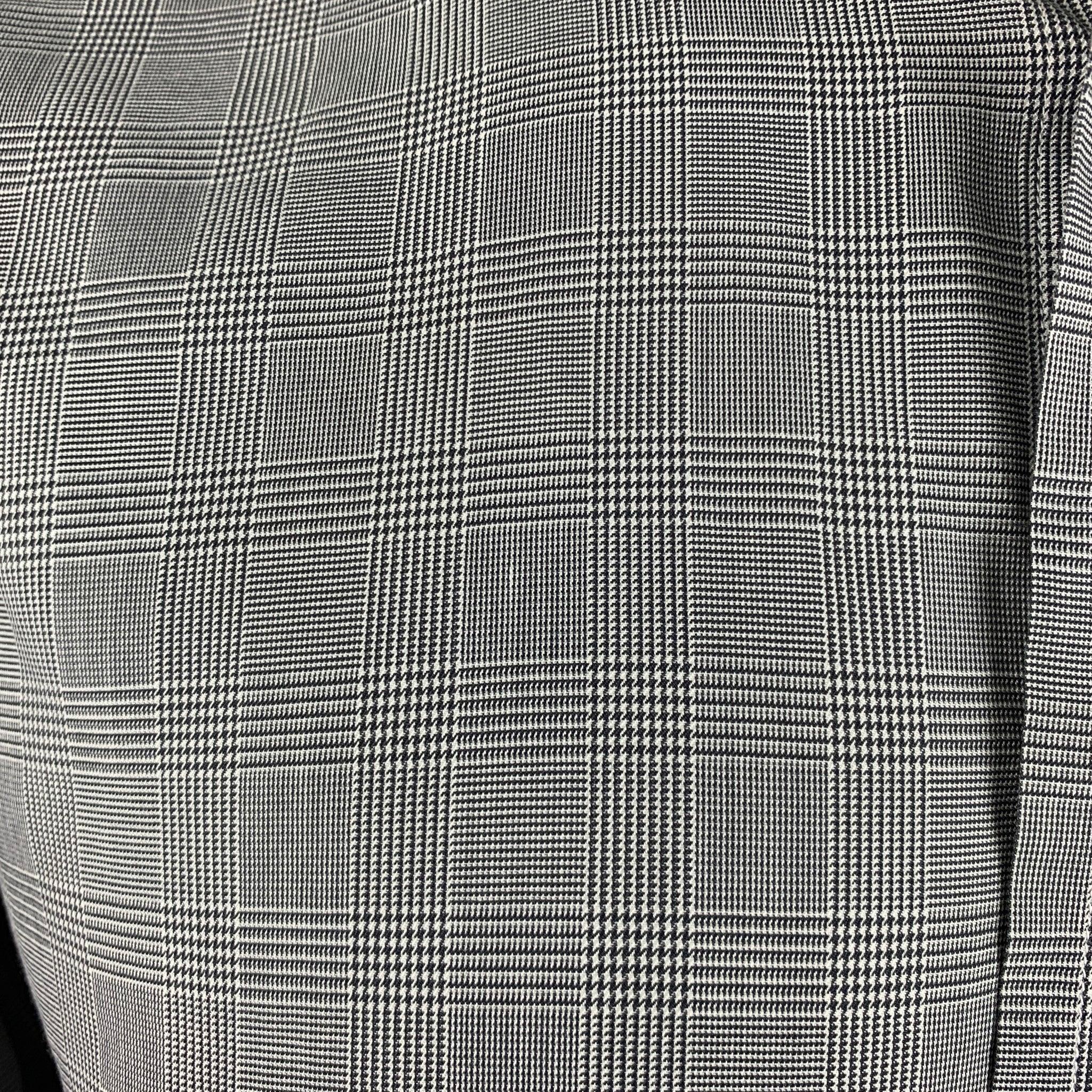 Men's RALPH LAUREN Size L Grey Plaid Cotton French Cuff Long Sleeve Shirt For Sale