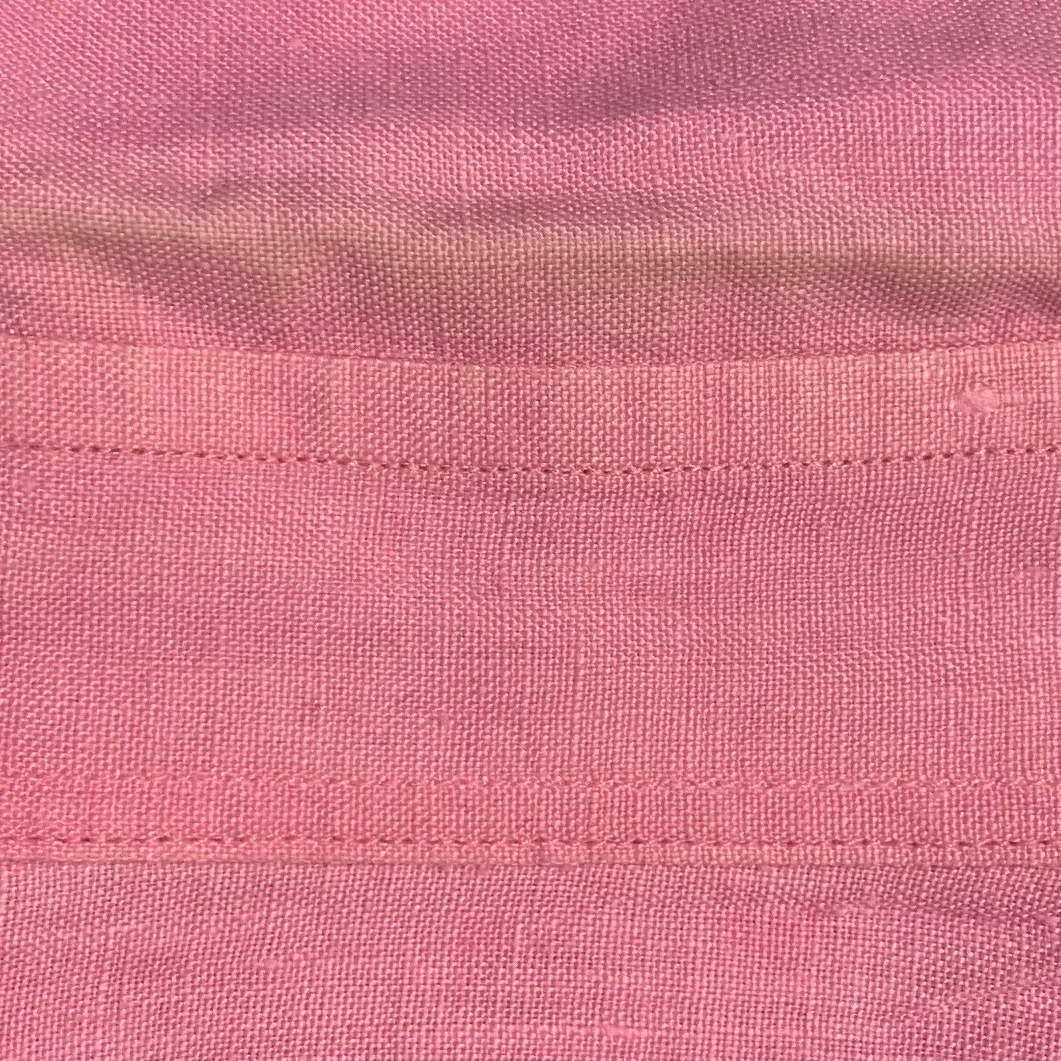 RALPH LAUREN Größe L Rosa Leinenhemd mit langen Ärmeln und einer Tasche im Angebot 2