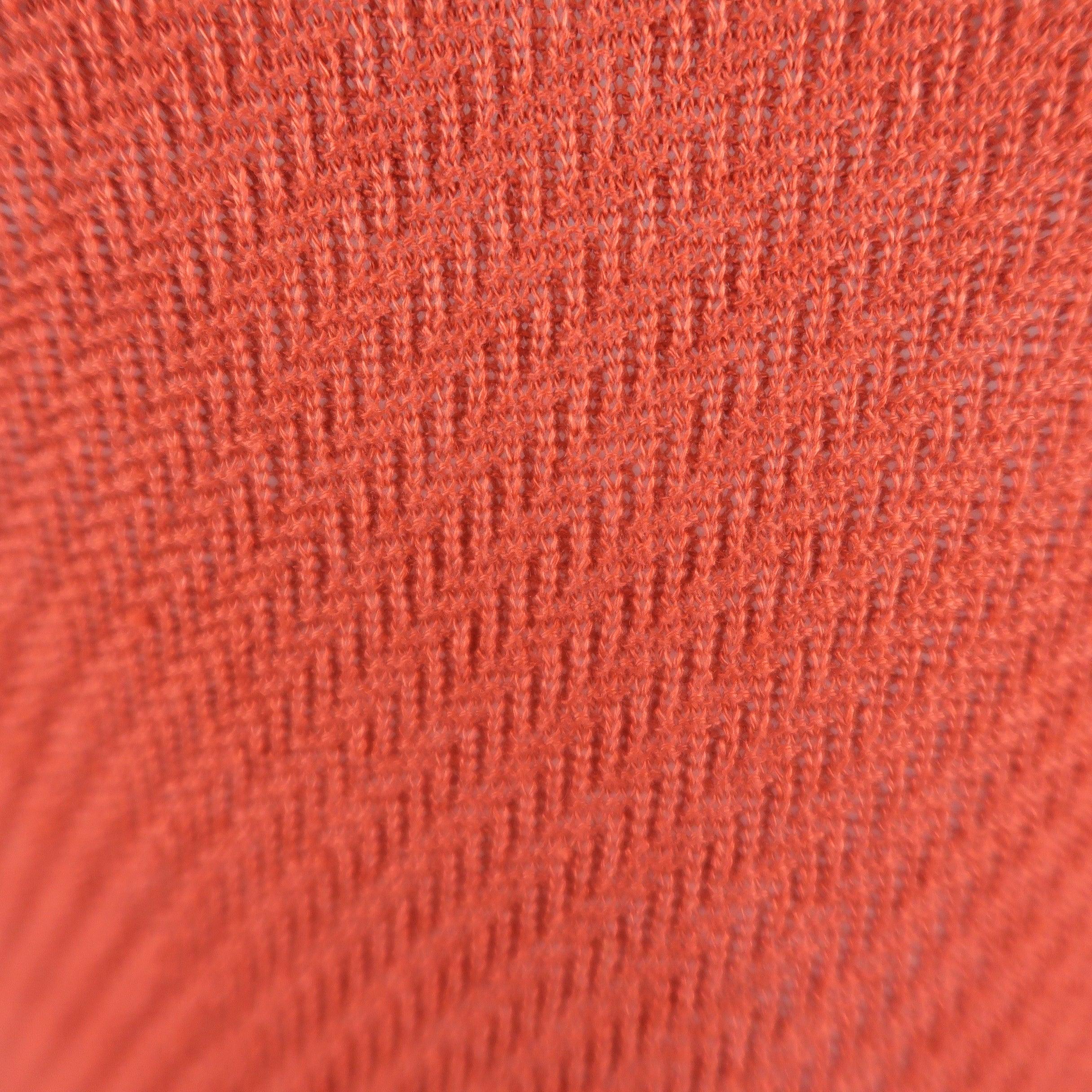 RALPH LAUREN Größe L Rotes Tunika-Pullover aus Leinenstrick mit Bootsausschnitt und Schlitzsaum im Zustand „Hervorragend“ im Angebot in San Francisco, CA