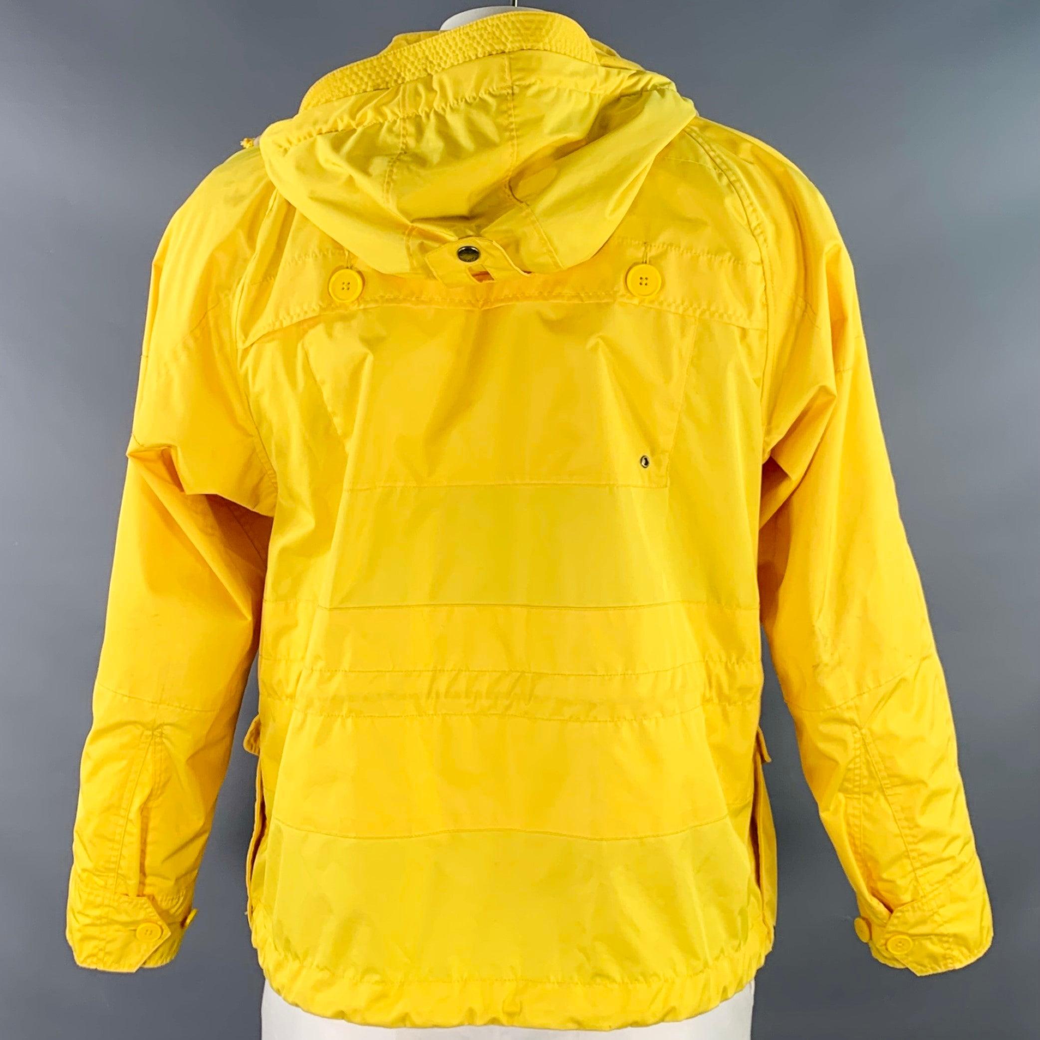 Men's RALPH LAUREN Size L Yellow Polyester Hooded Utility Jacket For Sale