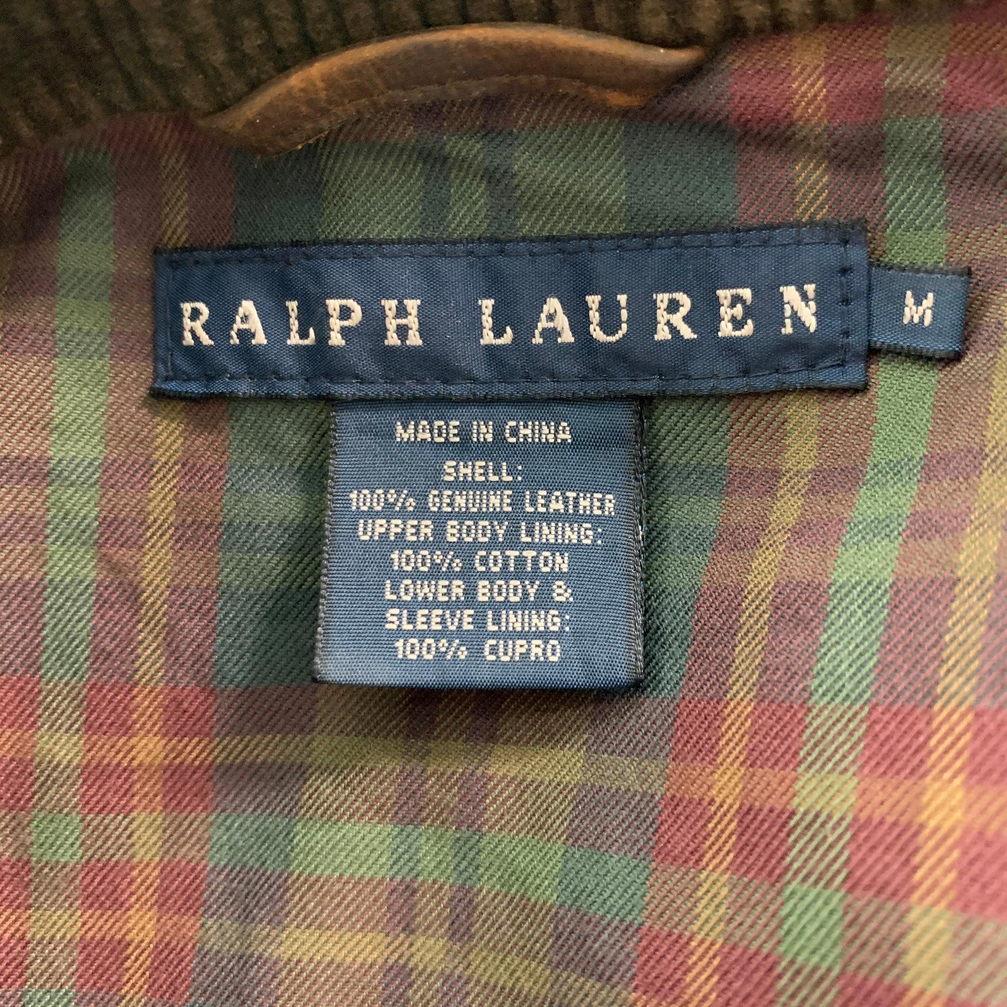 RALPH LAUREN Size M Brown Distressed Parka Coat For Sale 2