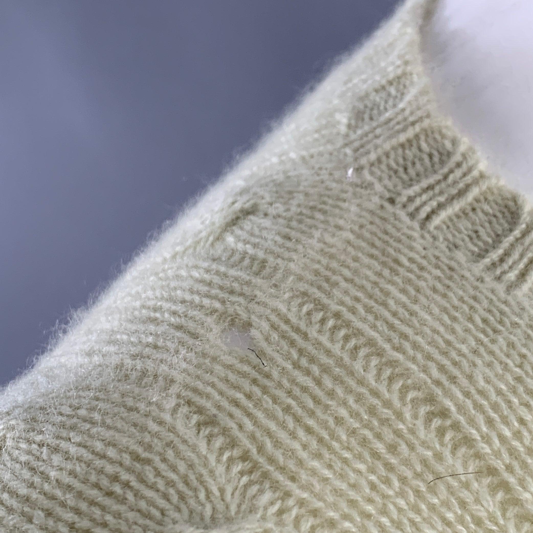 Women's RALPH LAUREN Size M Green Chartreuse Cashmere Cable Knit Pullover For Sale