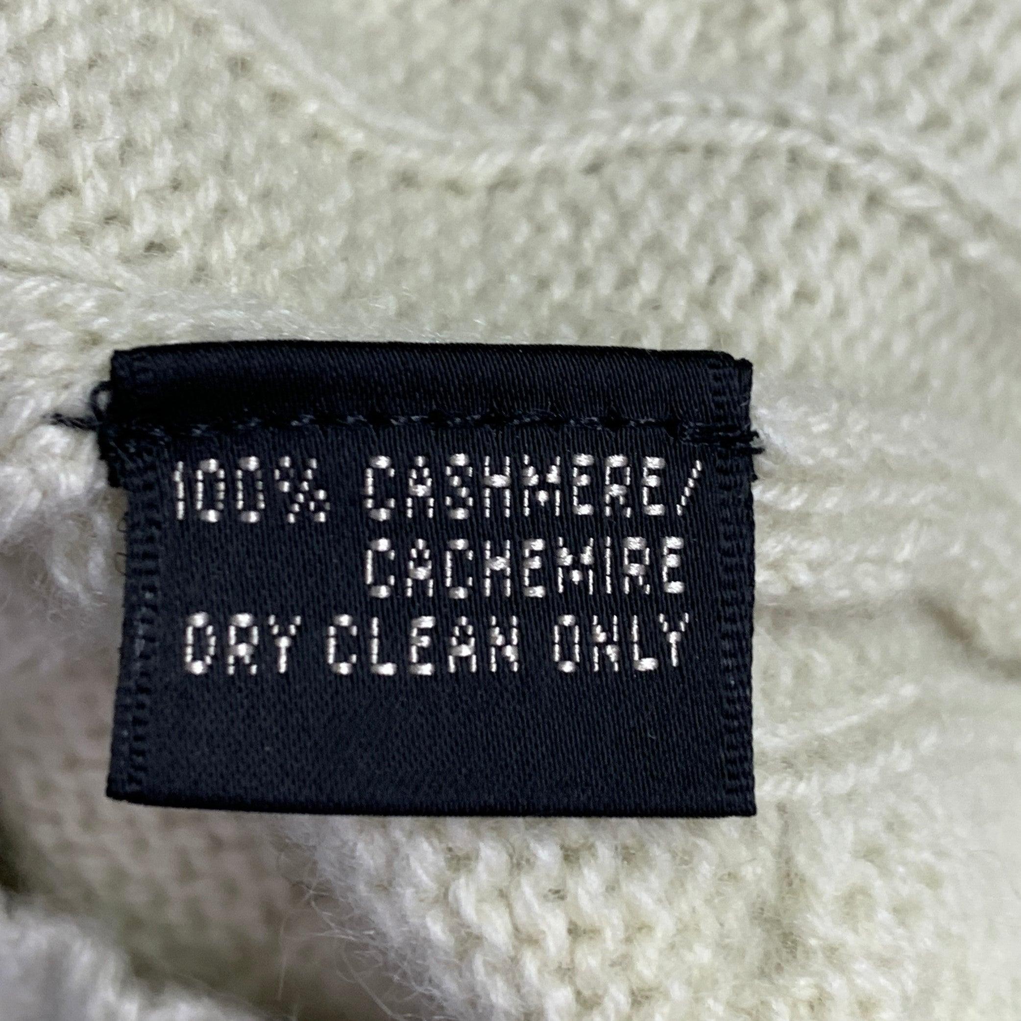 RALPH LAUREN Size M Green Chartreuse Cashmere Cable Knit Pullover For Sale 2