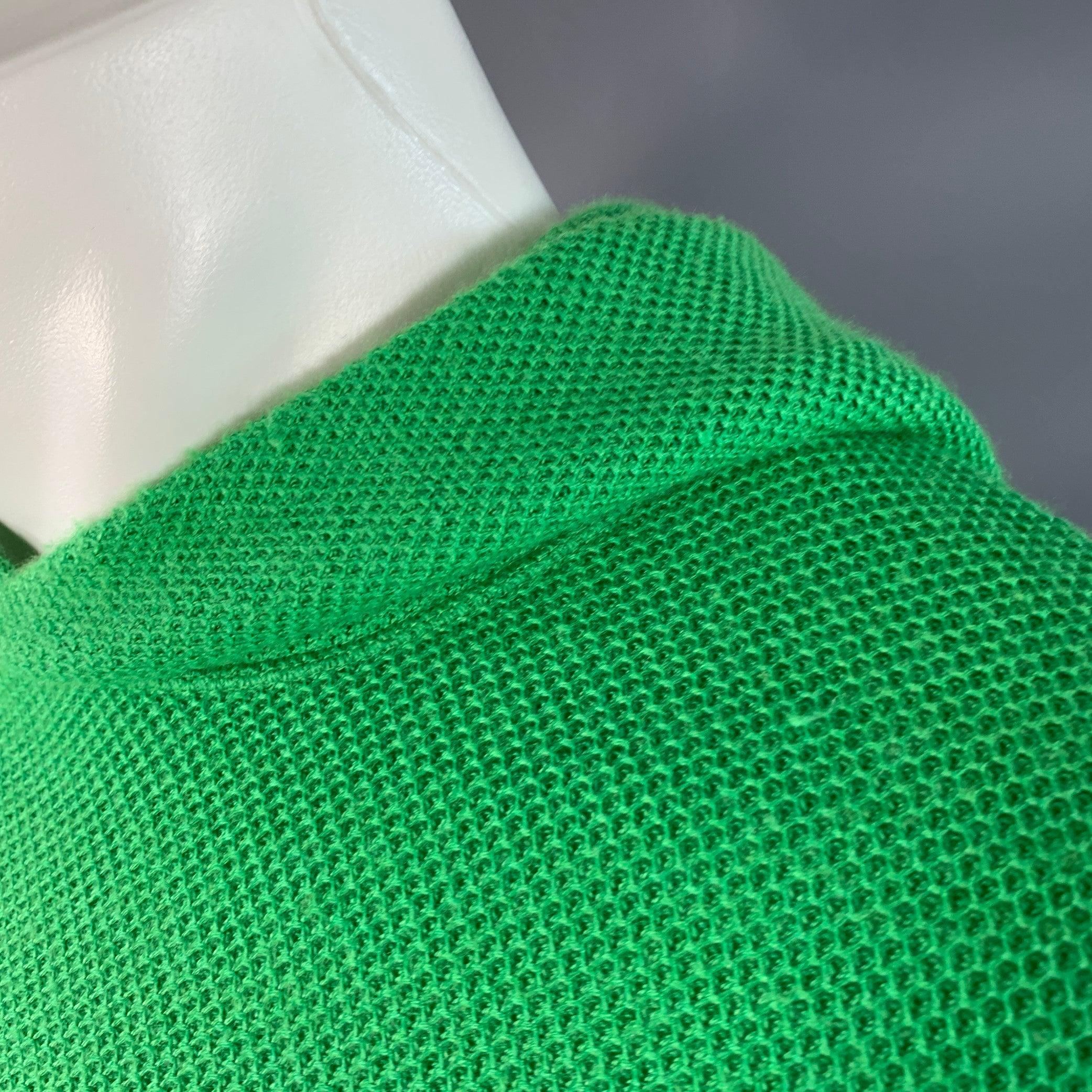 RALPH LAUREN Size M Green Waffle Knit Cashmere Silk Hoodie Sweater en vente 3