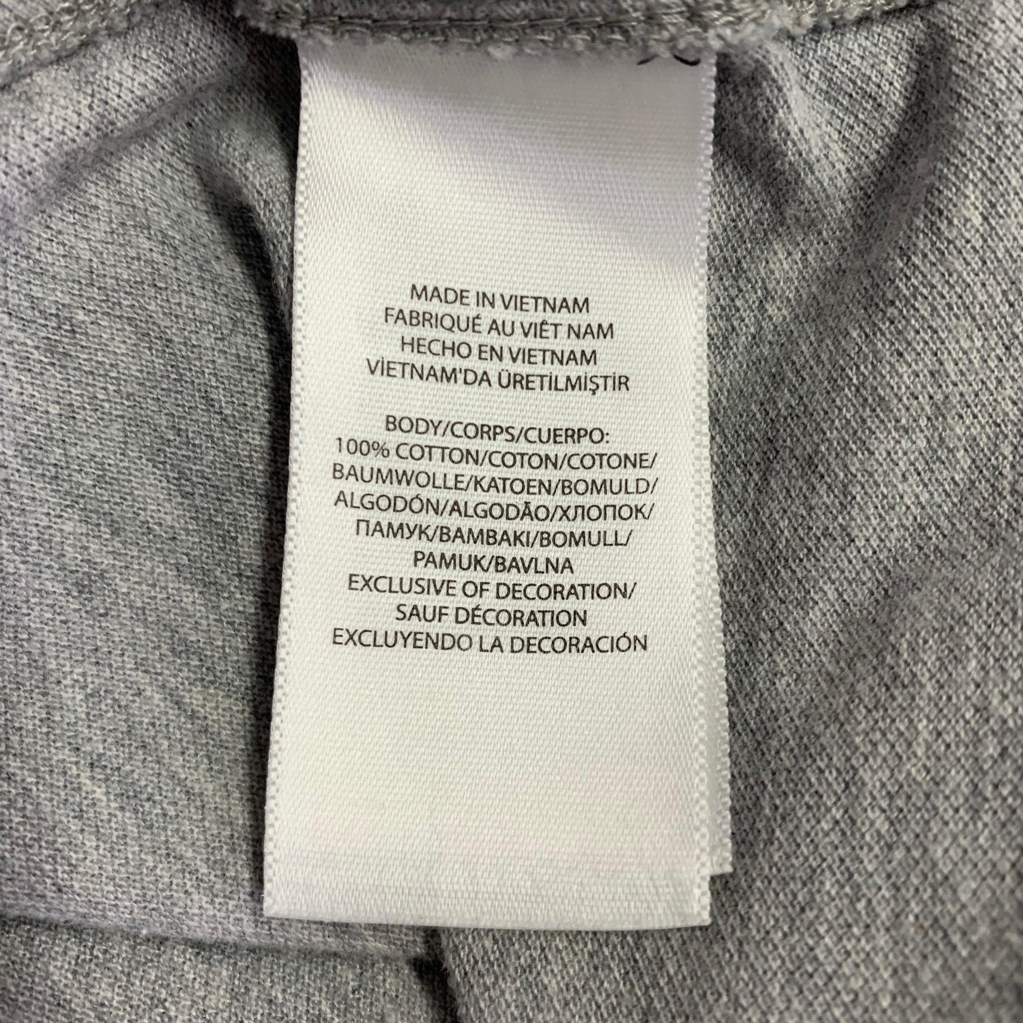 RALPH LAUREN Size M Grey Knit Cotton Button Down Long Sleeve Shirt For Sale 1