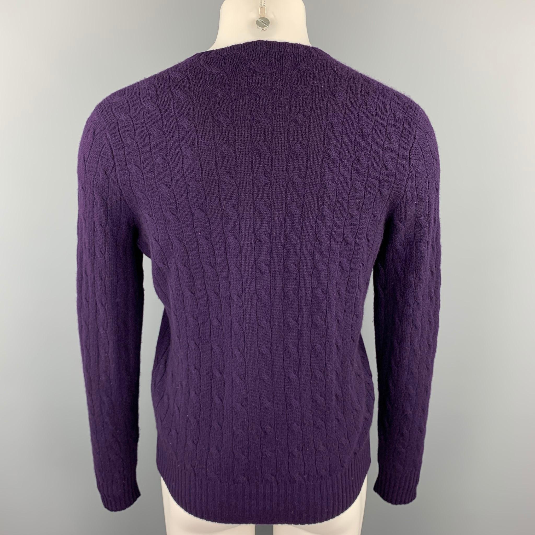 purple crew neck sweater