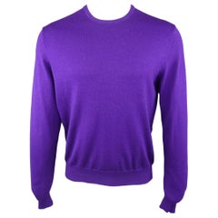 RALPH LAUREN Size M Purple Wool Cashmere Blend Pullover Sweater