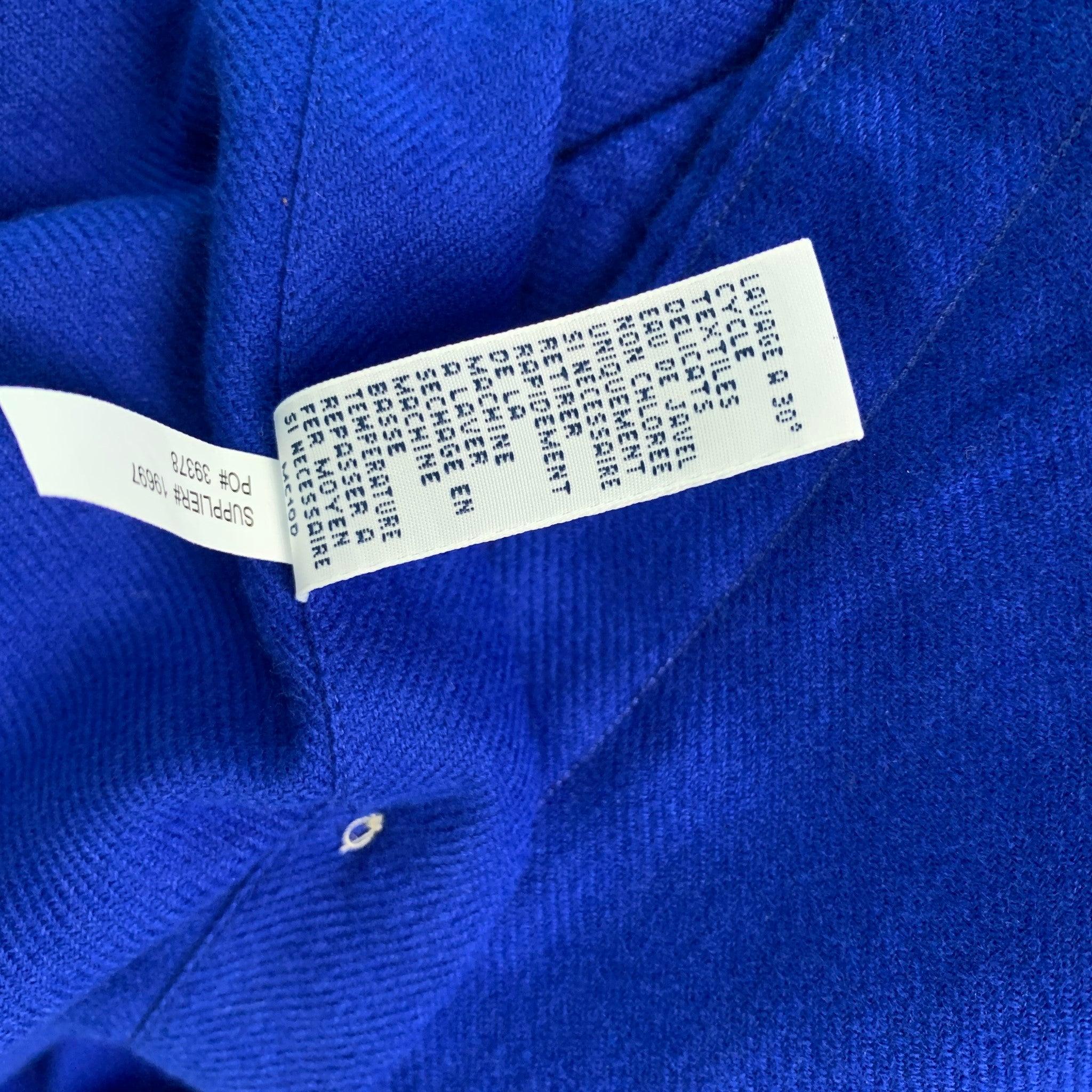 RALPH LAUREN Size M Royal Blue Solid Cotton Patch Pockets Long Sleeve Shirt For Sale 2