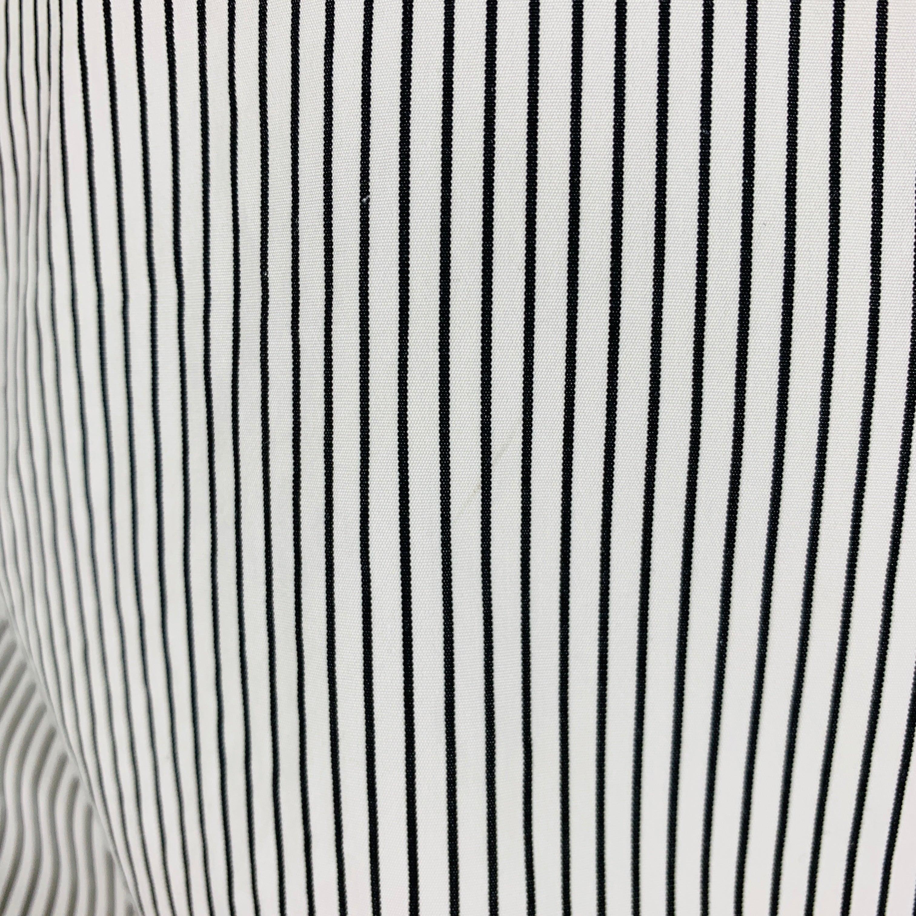 RALPH LAUREN Size S Black White Stripe Cotton Button Down Long Sleeve Shirt In Good Condition For Sale In San Francisco, CA