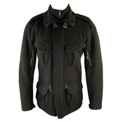 RALPH LAUREN Size S Black Wool Blend Coat Jacket