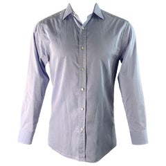 RALPH LAUREN - Camicia a maniche lunghe in cotone blu chiaro Taglia S