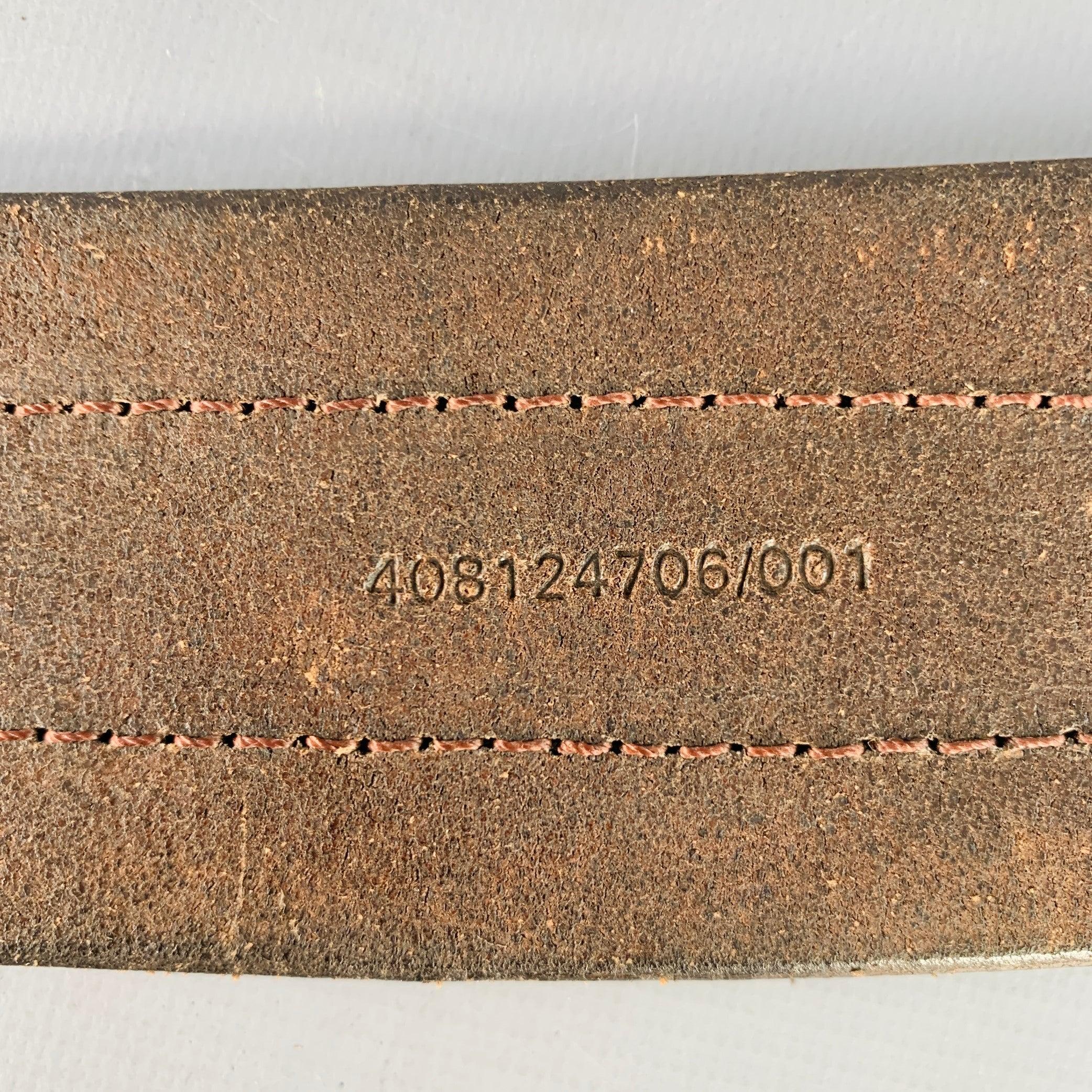 RALPH LAUREN Größe S Brauner Messing Ledergürtel im Angebot 3