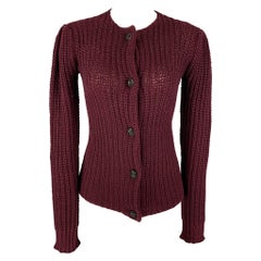 RALPH LAUREN Cárdigan de cachemira burdeos Talla S