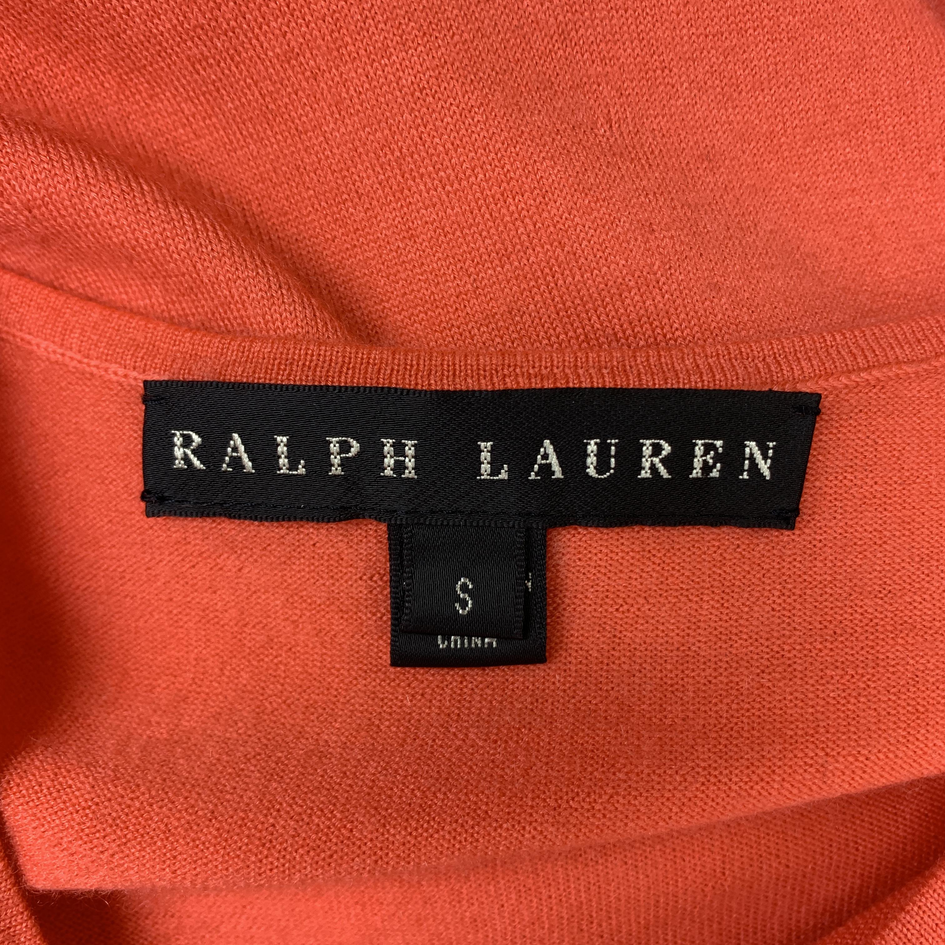 Men's RALPH LAUREN Size S Coral Pink Cashmere Scoop Neck Long Sleeve Sweater Dress