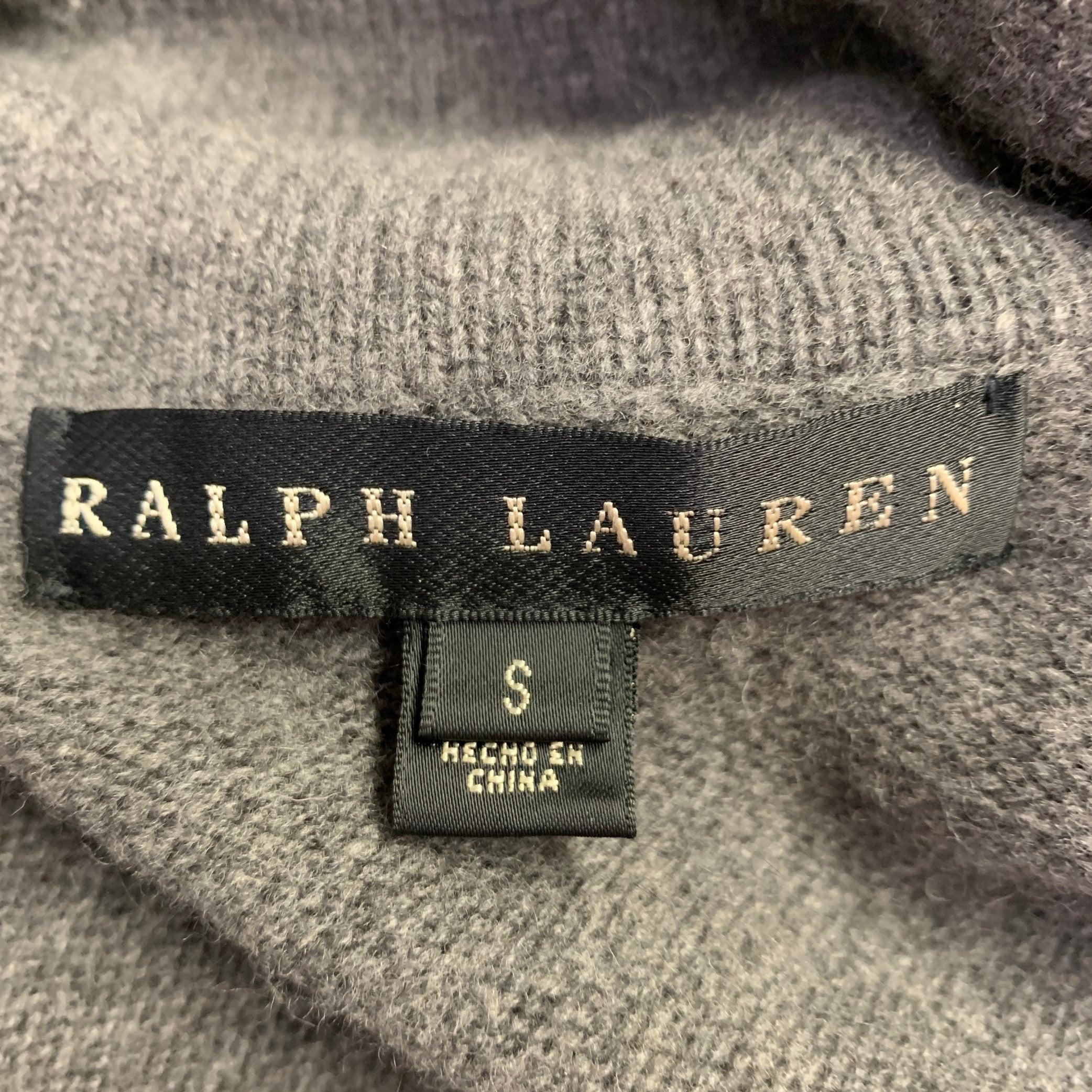 RALPH LAUREN Size S Grey Charcoal Merino Wool Blend Sweater Dress In Excellent Condition For Sale In San Francisco, CA