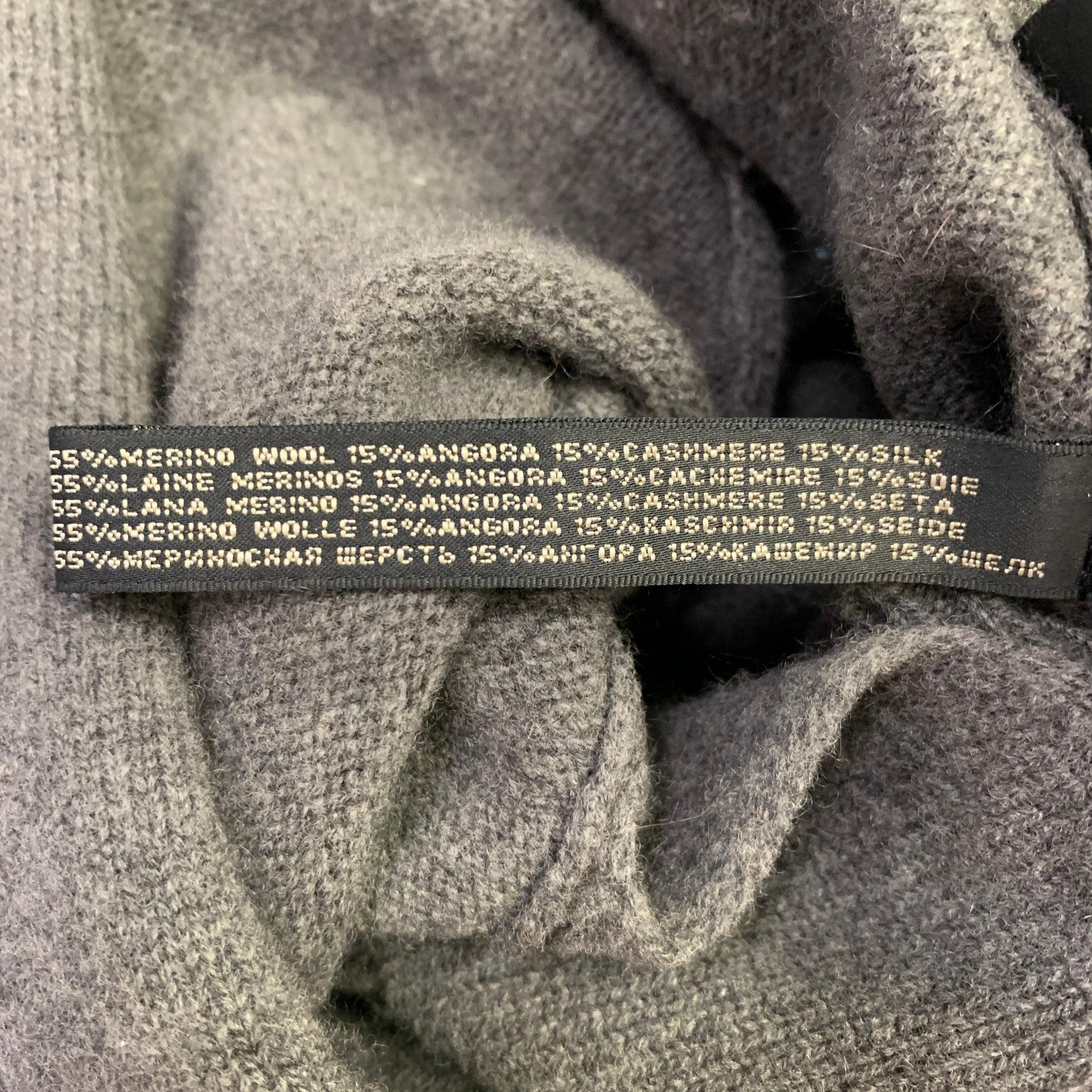 RALPH LAUREN Size S Grey Charcoal Merino Wool Blend Sweater Dress For Sale 1