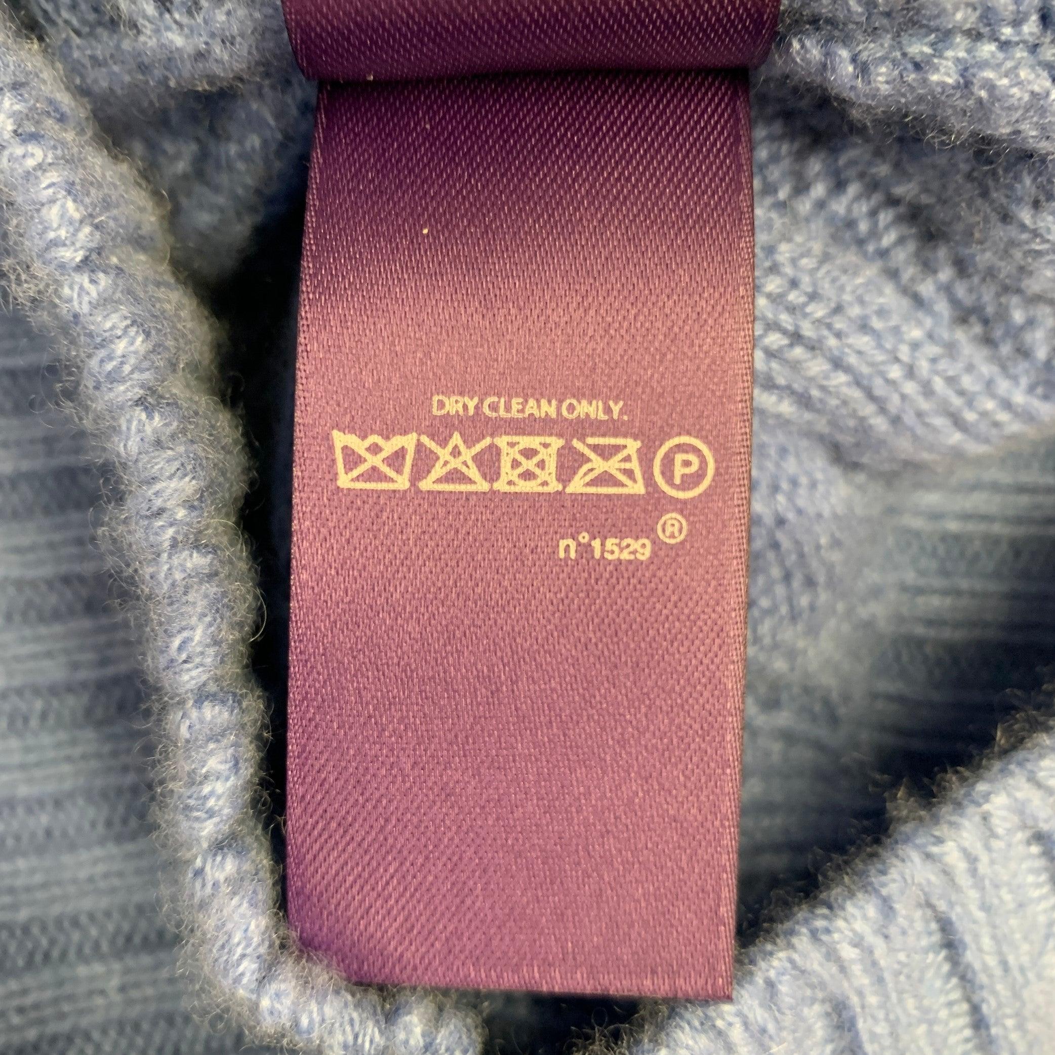Pull en cachemire bleu marine dégradé Ralph Lauren, taille S en vente 1