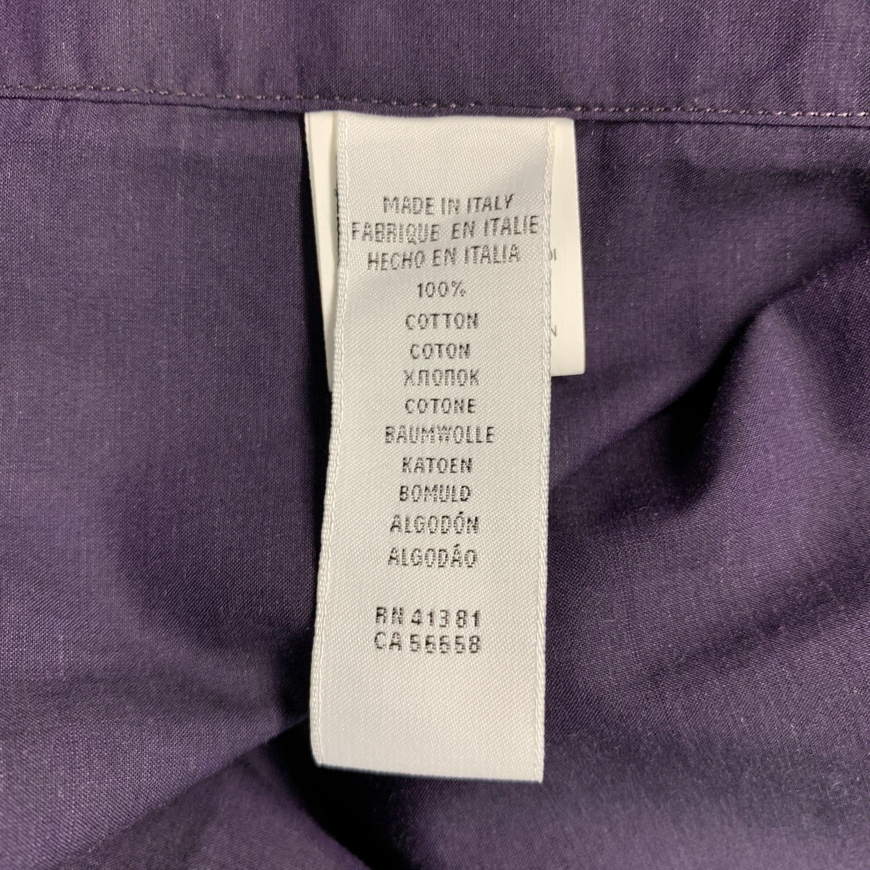 RALPH LAUREN Size S Purple Cotton Button Up Long Sleeve Shirt For Sale 3