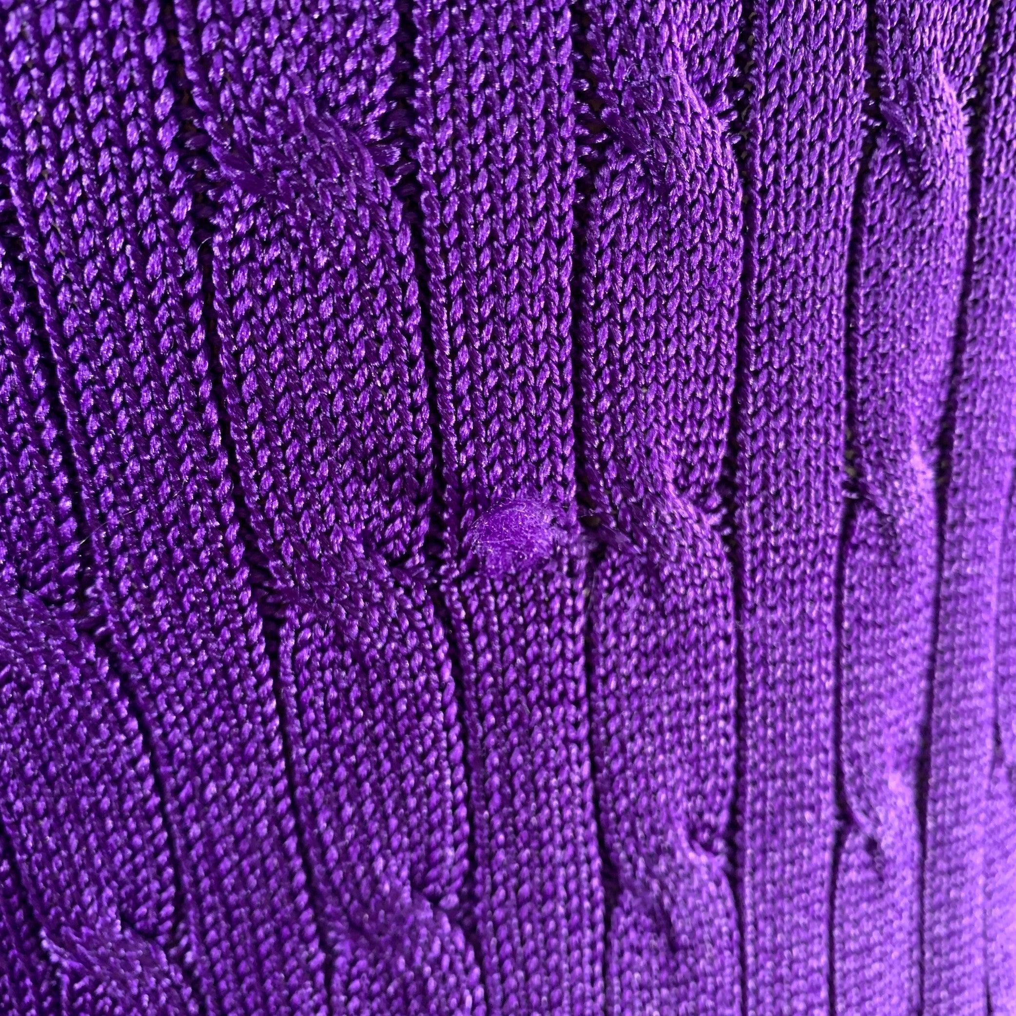 Women's RALPH LAUREN Size S Purple Silk Cable Long Sleeve Dress For Sale