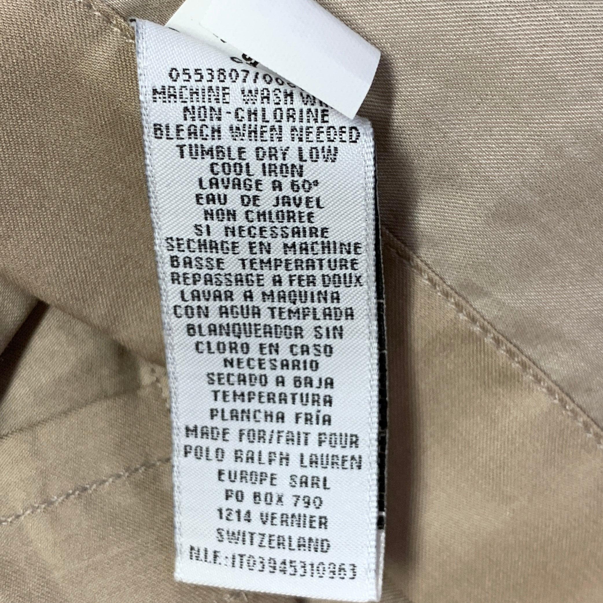RALPH LAUREN Size S Tan Cotton Spread Collar Tailored Fit Long Sleeve Shirt For Sale 1