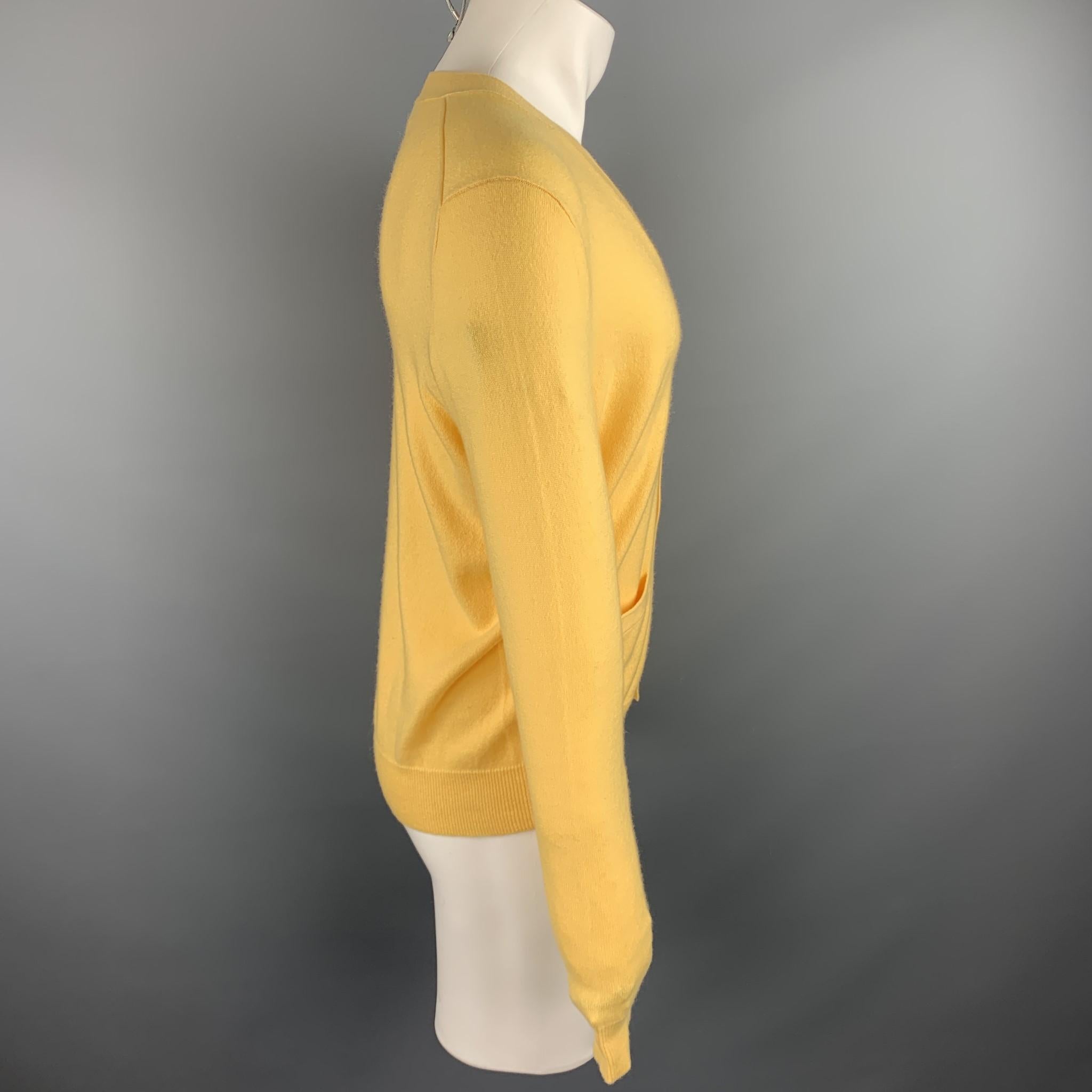 yellow cashmere cardigan