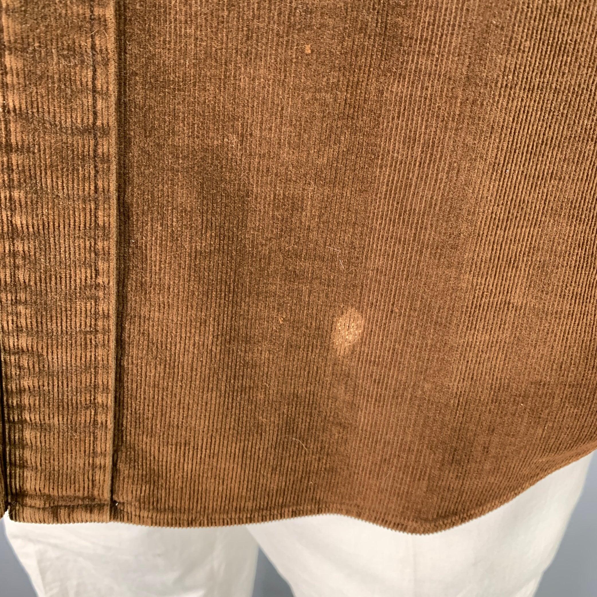RALPH LAUREN Size XL Brown Corduroy Cotton Button Down Long Sleeve Shirt 1